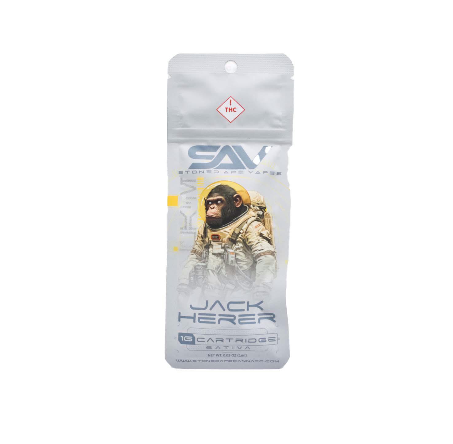 Stoned Ape-Cartridge-Distillate-1g-Jack Herer (S)