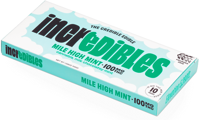 Incredibles Chocolate Bar: Mile High Mint 100mg