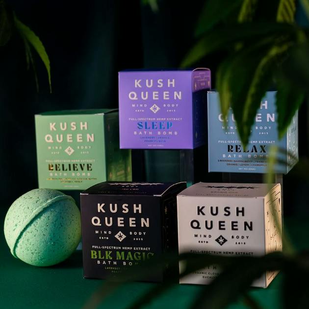 $21 | SLEEP BATH BOMB | KUSH QUEEN at Palm Royale Cannabis Dispensary - Palm Desert, CA (Gerald Ford)
