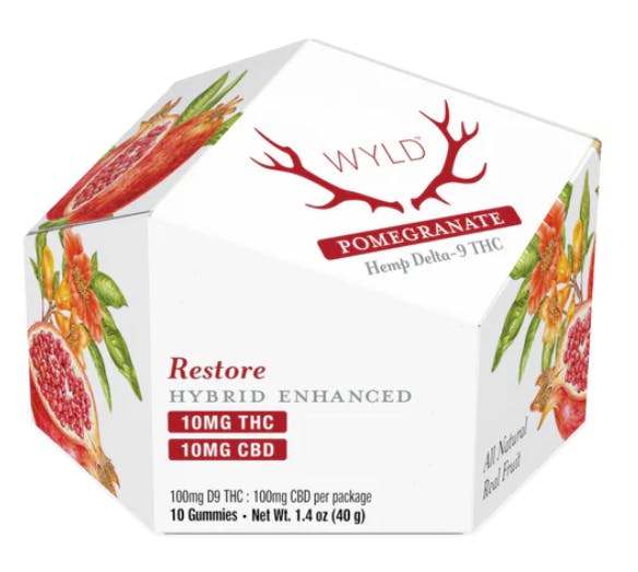 $30: (H) POMEGRANATE - CBD/THC - WYLD