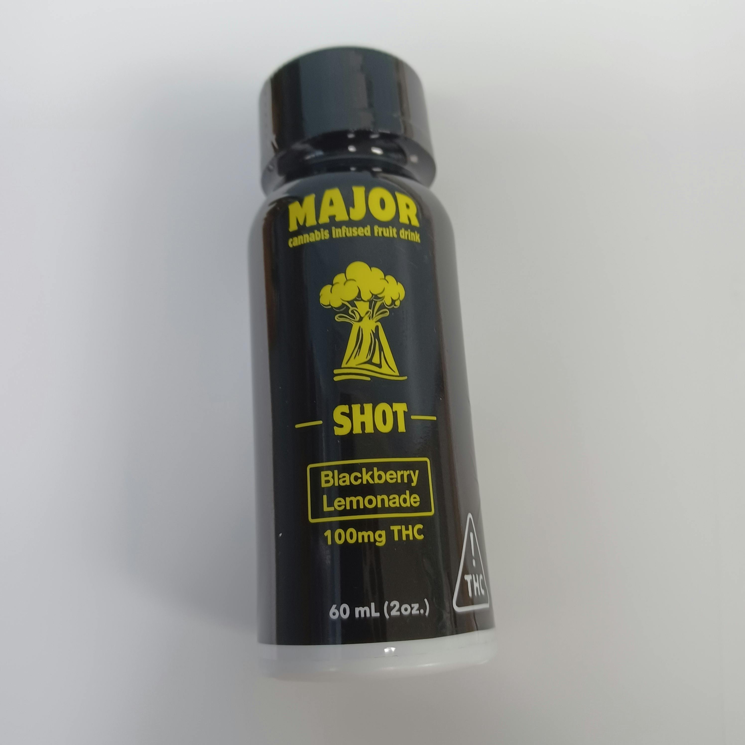 Major Blackberry Lemonade Shot 100mg 10 Pack at Coast Cannabis