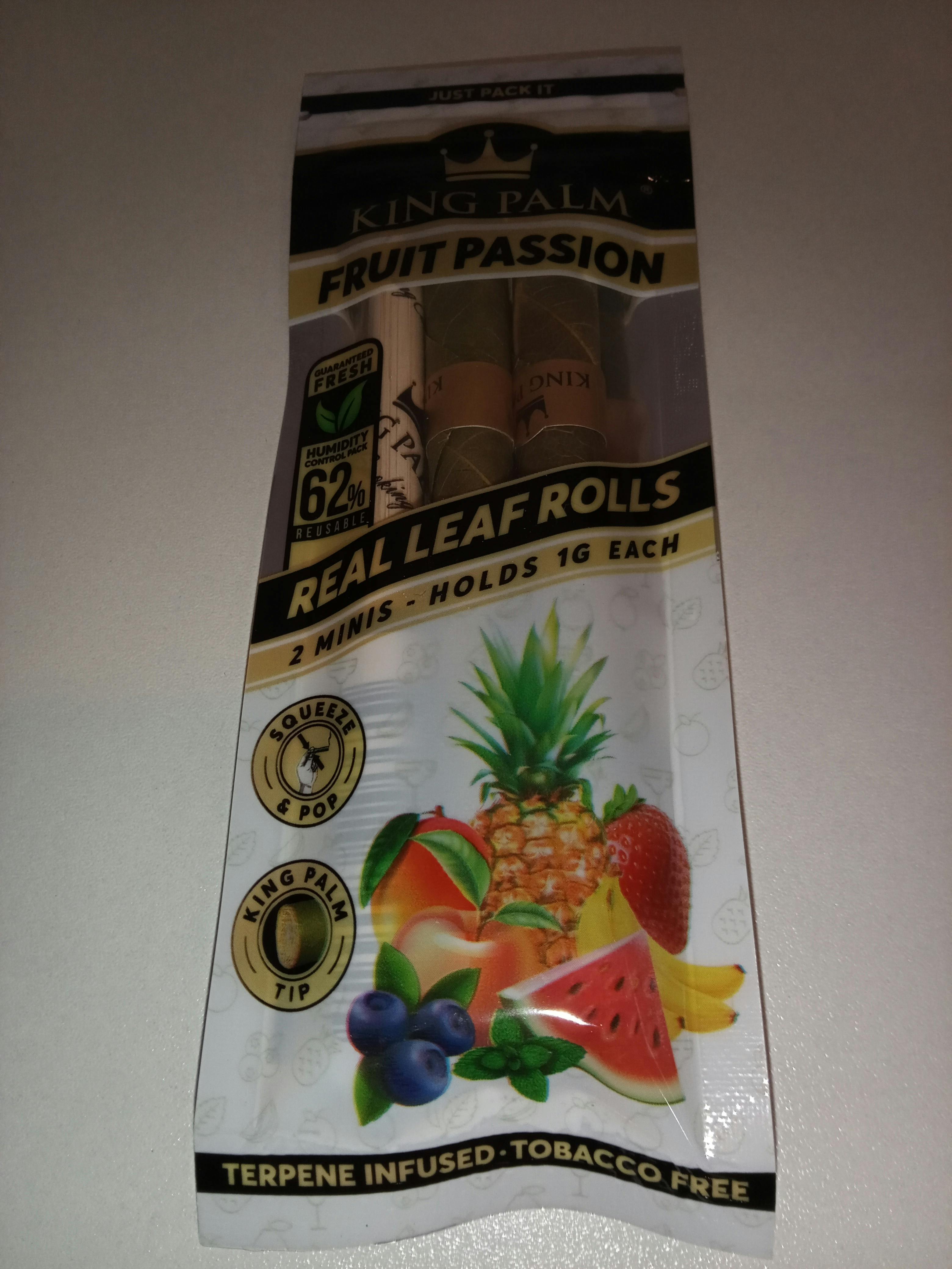 King Palm Mini Fruit Passion Flavored Wrap 2pk at Coast Cannabis