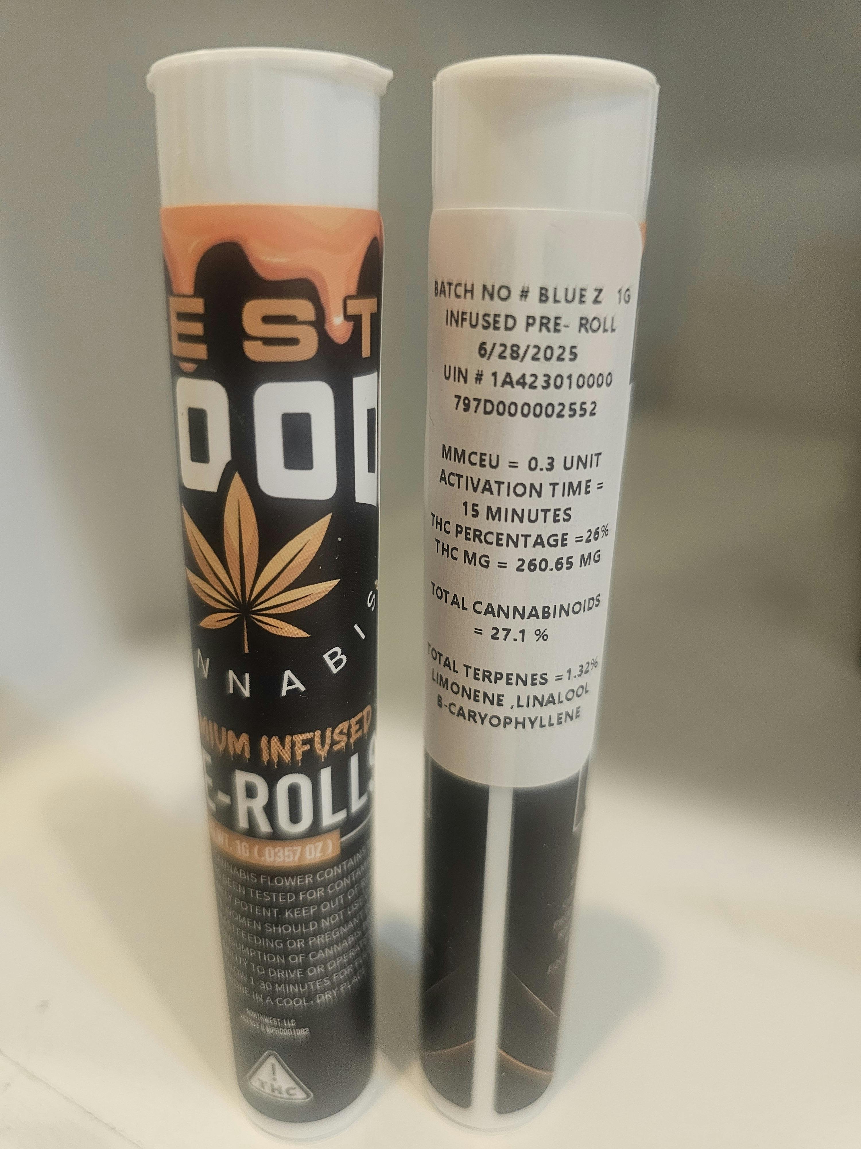 BLUE Z | 1G INFUSED PRE-ROLL | BESTMOOD at Coast Cannabis