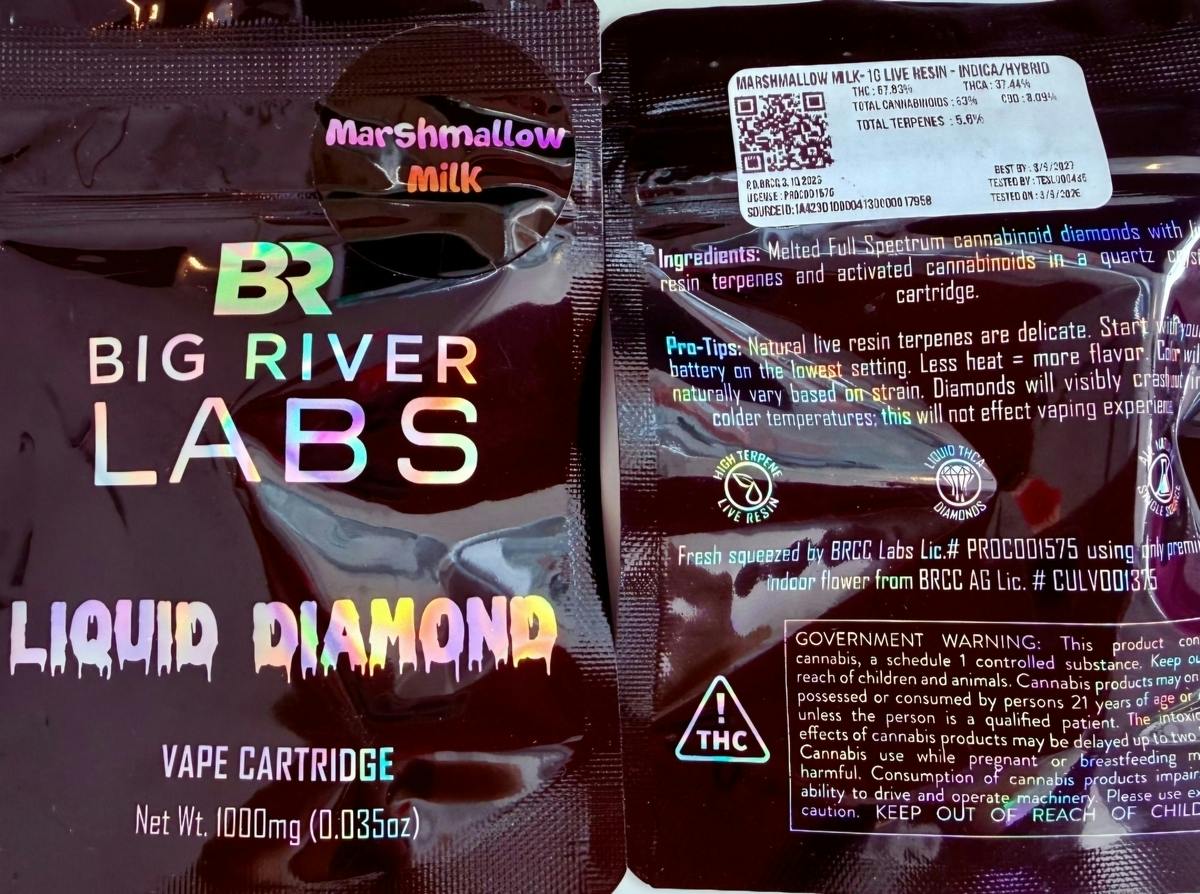 Live Resin | 1g Cart | Marshmallow Milk | 67%thc