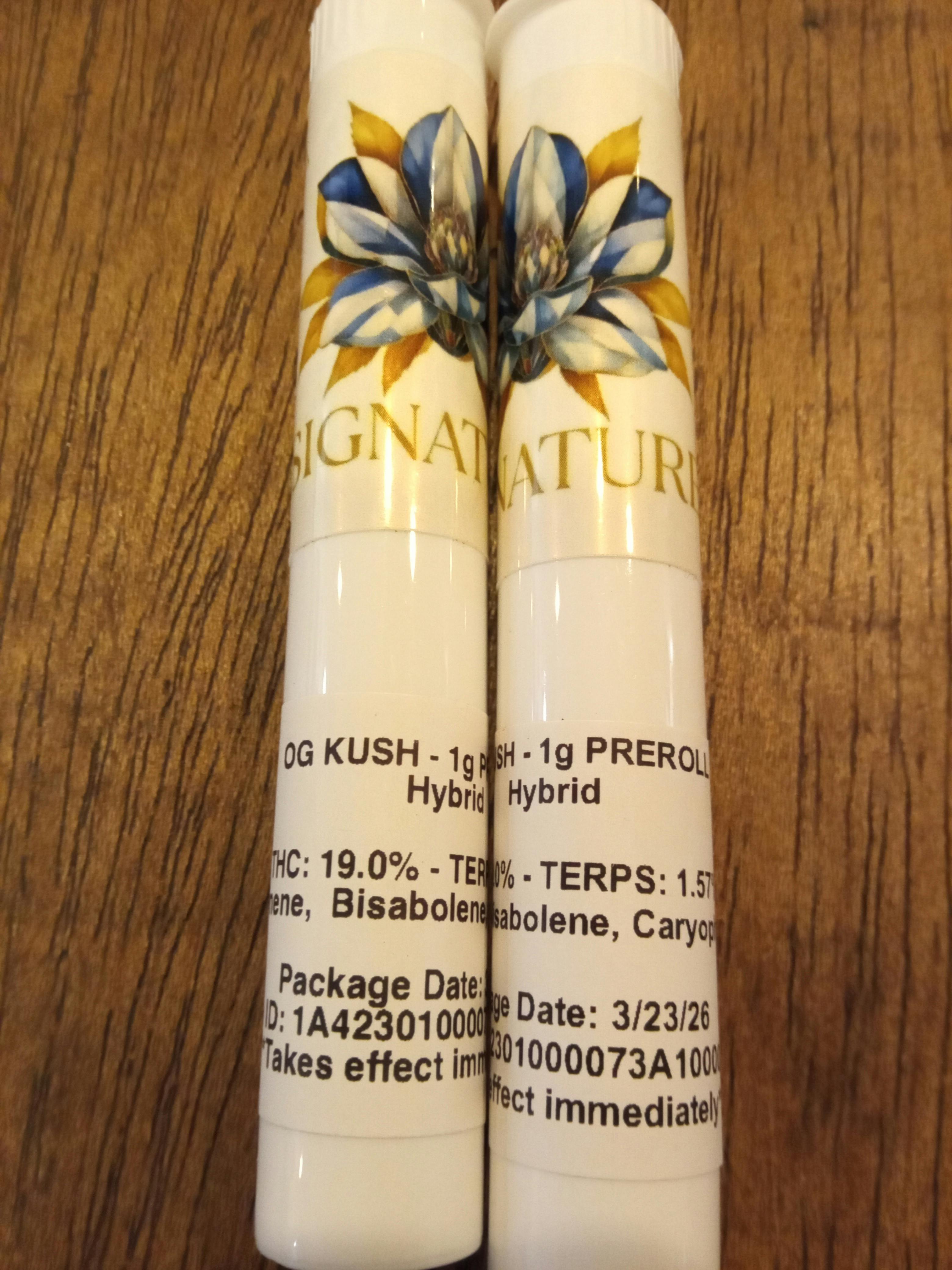 OG Kush | 1G Preroll | Signature at Coast Cannabis