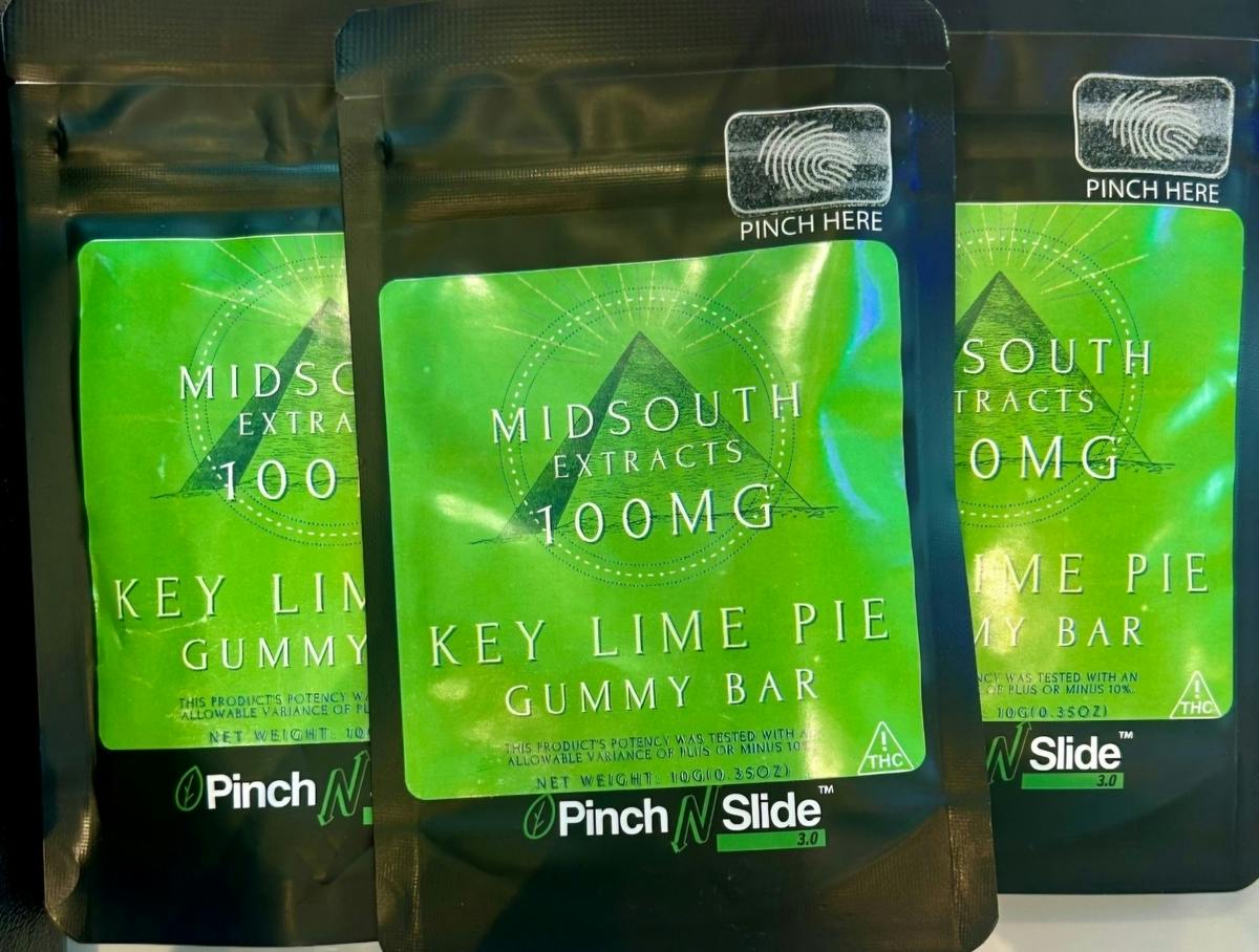 Key Lime Pie | 100MG Gummy Bar | Midsouth at Coast Cannabis