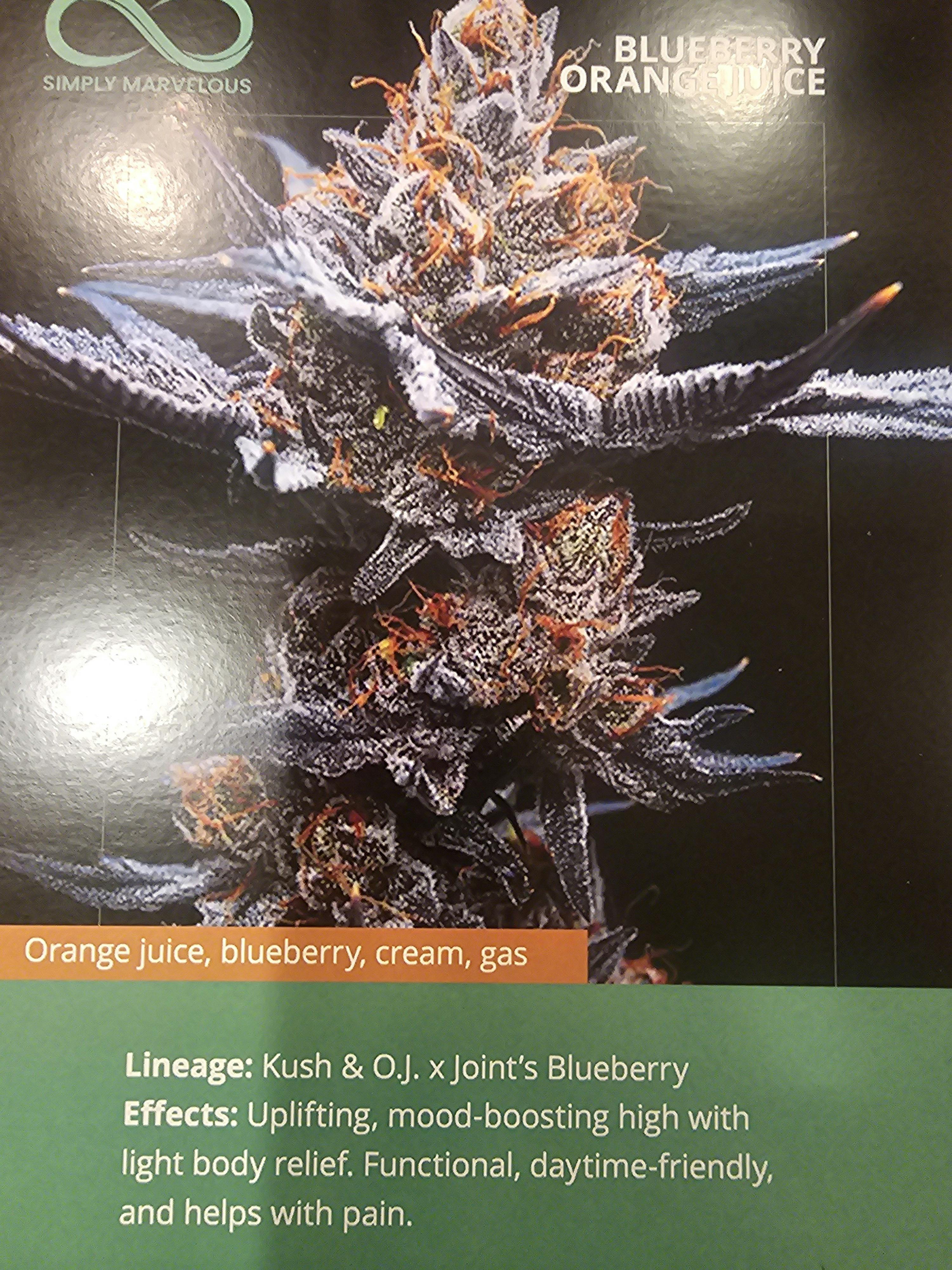 Blueberry Orange Juice | 3.5G Flower | Simply Marvelous