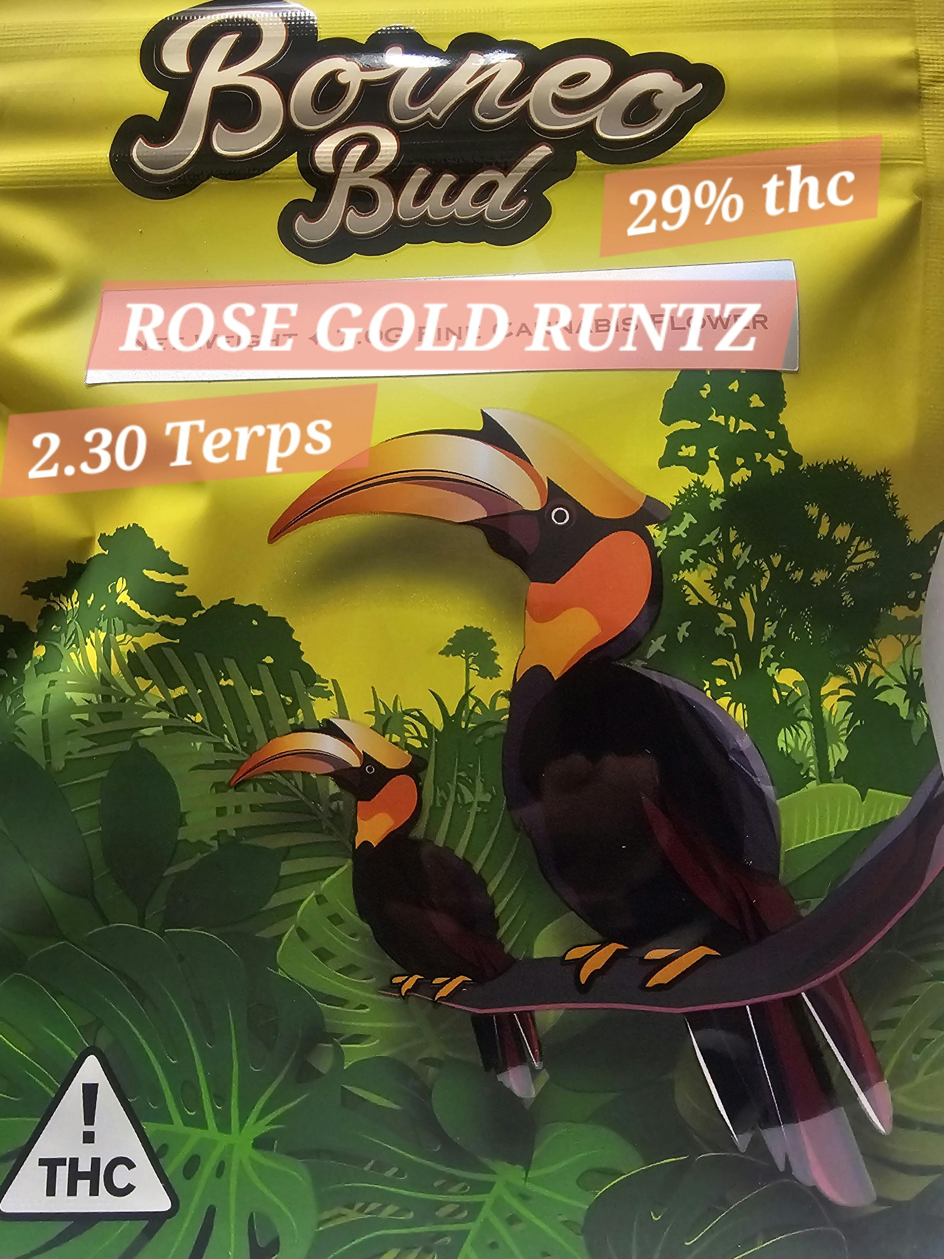 Rose Gold Runtz | 7G Flower | Borneo Buds cannabis product