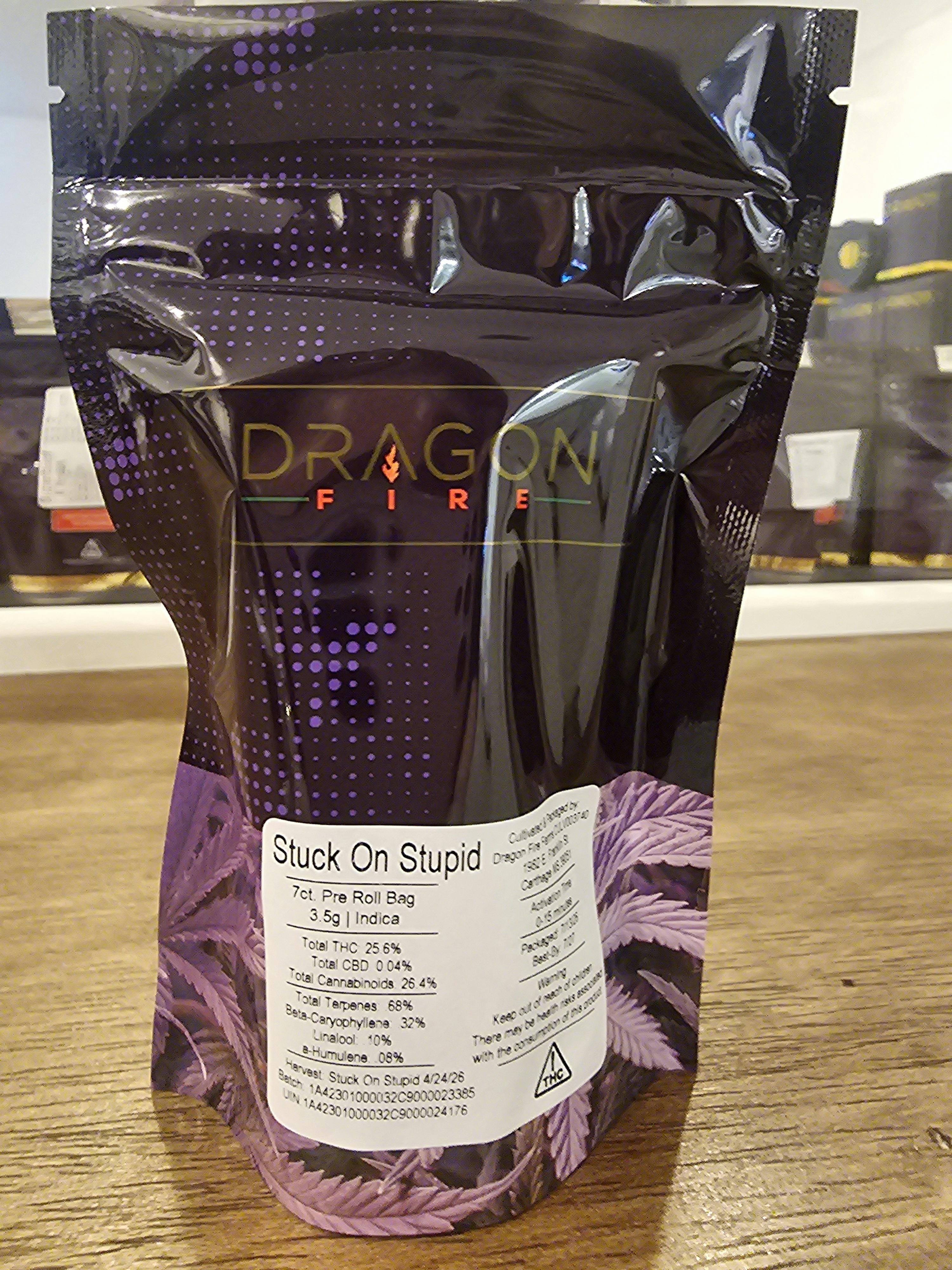 Stuck on Stupid | 3.5G (7x0.5G) Pre Roll Packs | Dragon Fire