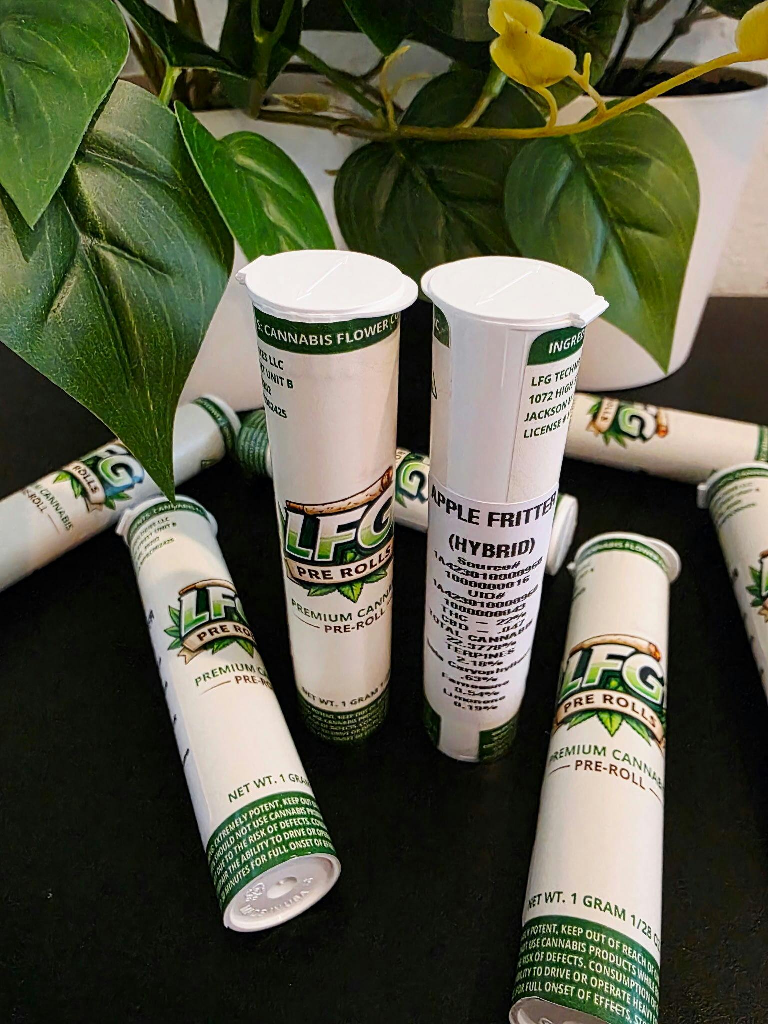 Apple Fritter | 1G (.5Gx2) Bad Ass Pre Rolls | LFG Technology at Coast Cannabis