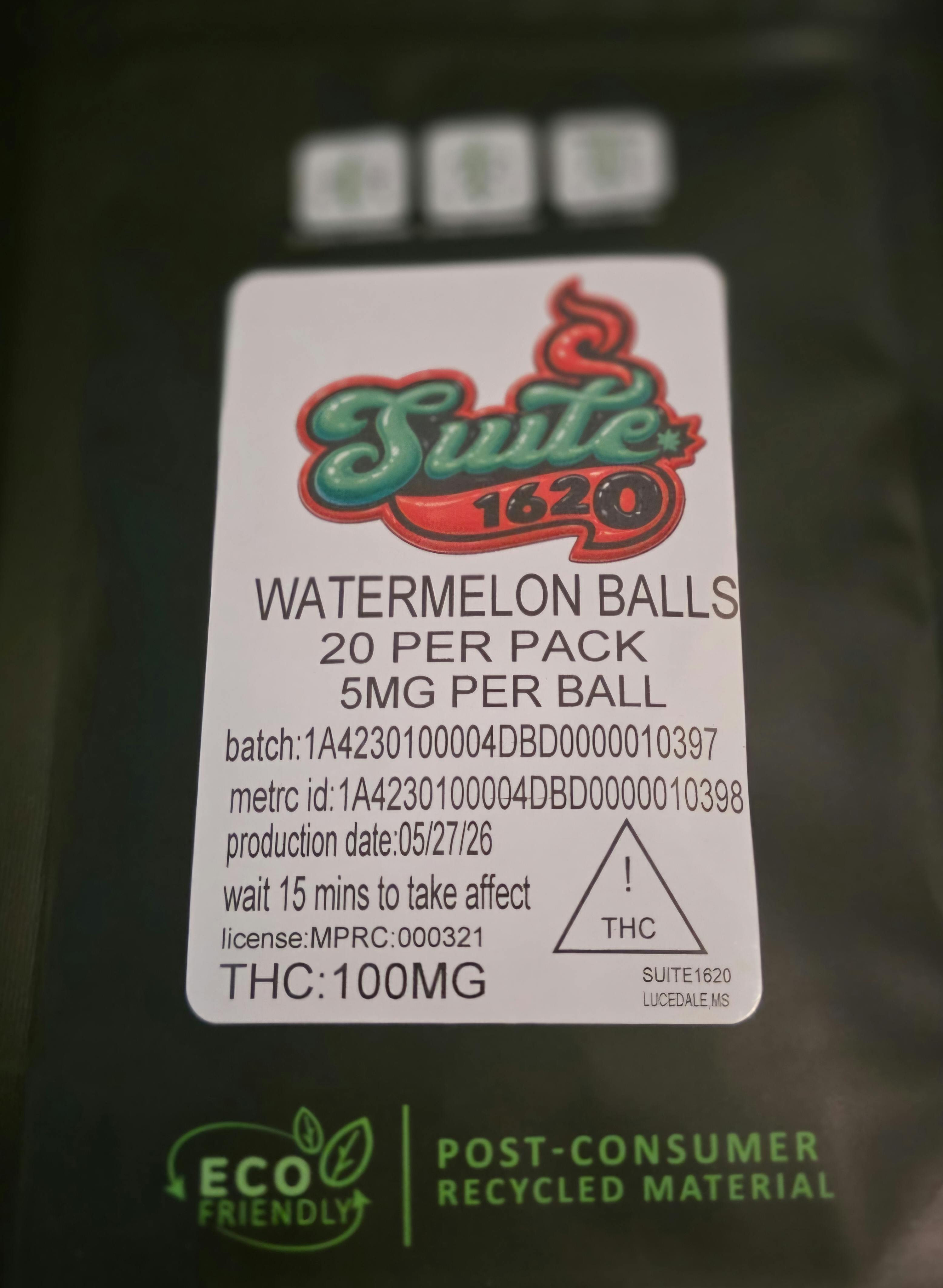 Watermelon | 100MG Live Resin Balls | Suite 1620