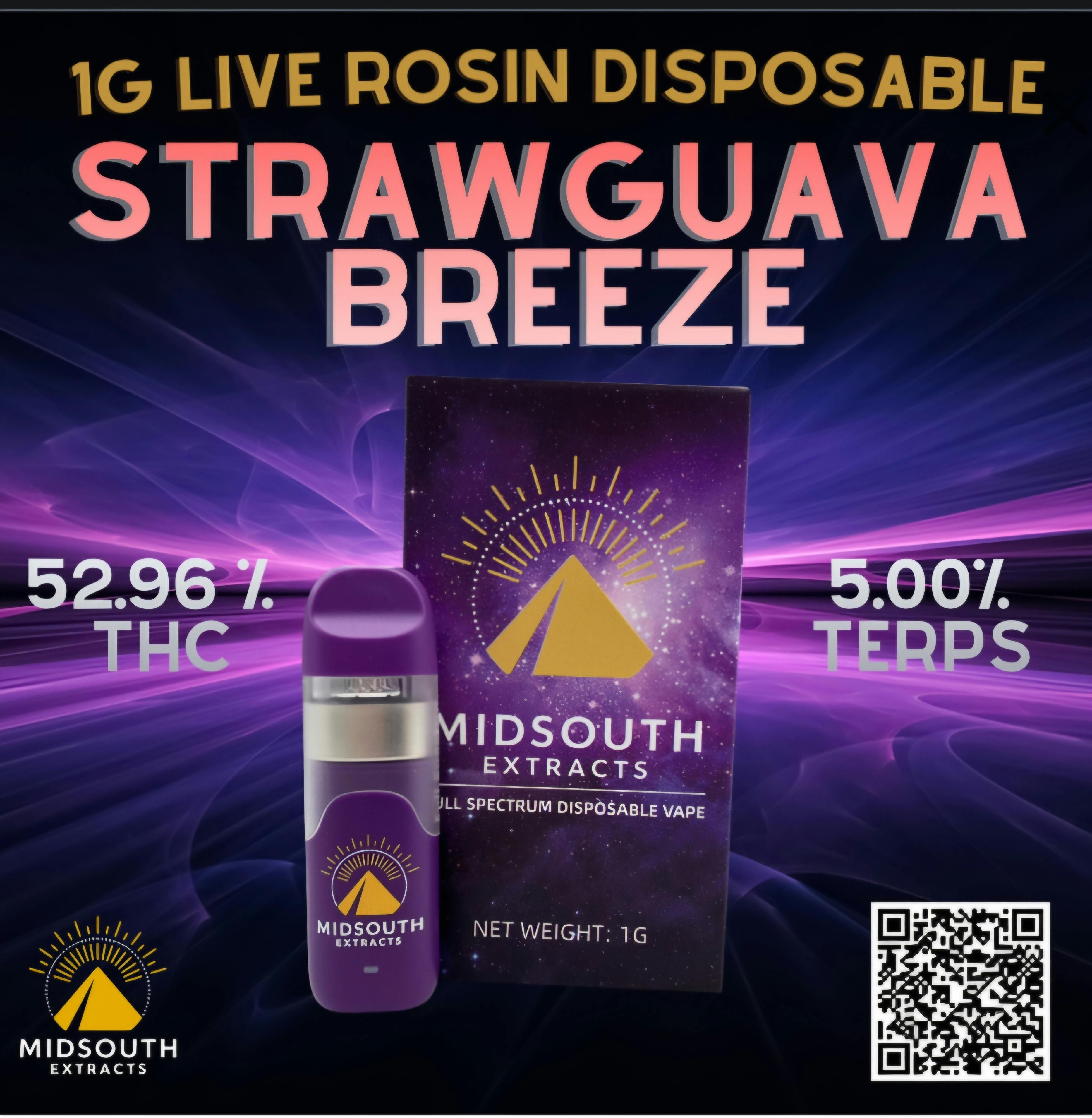 Strawguava Breeze | Live Rosin Disposable | 1g