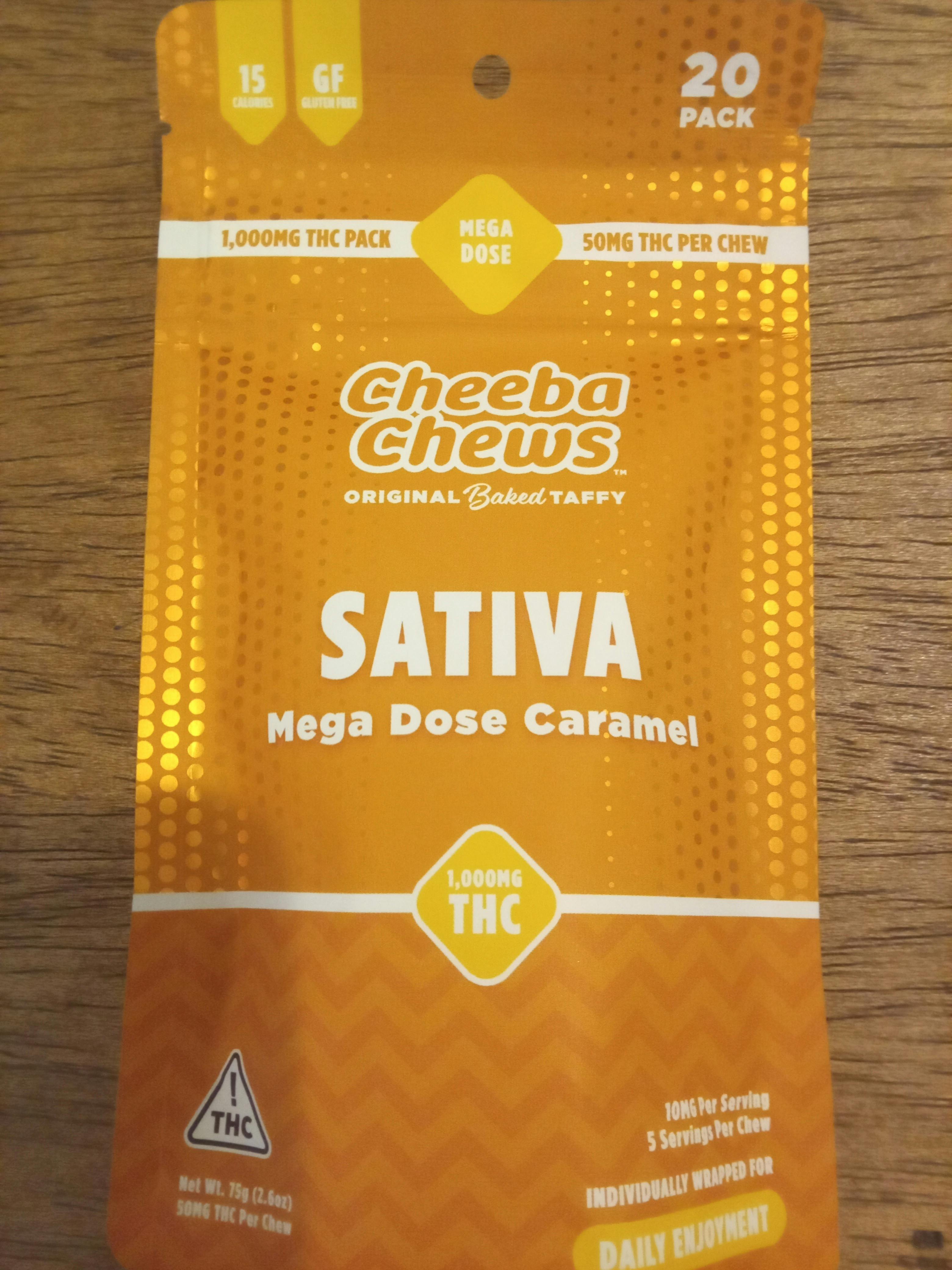 Caramel | 1000MG Sativa Cheeba Chews Waxed Wrapped Taffy 20 Pack | Stash House