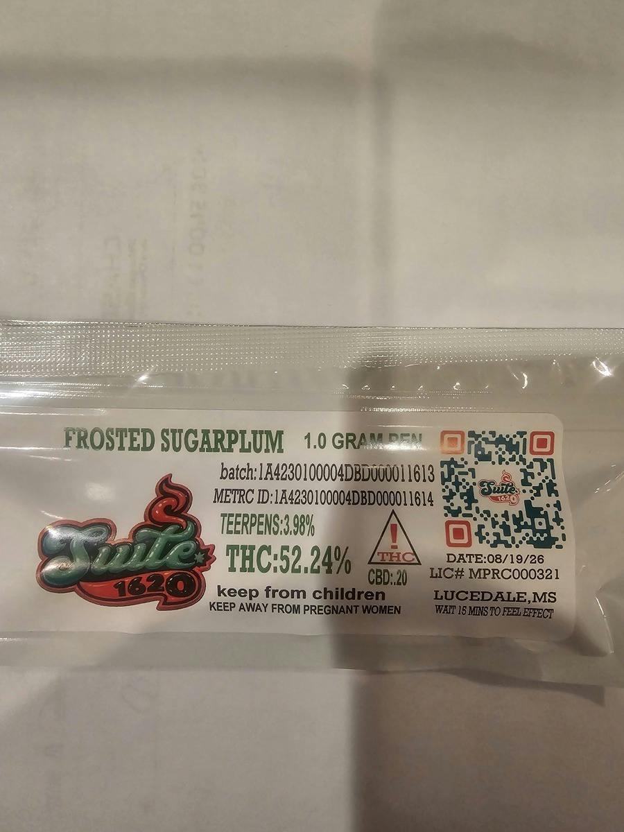 Frosted Sugar Plum | 1G Disposable Vape Pen | Suite 1620