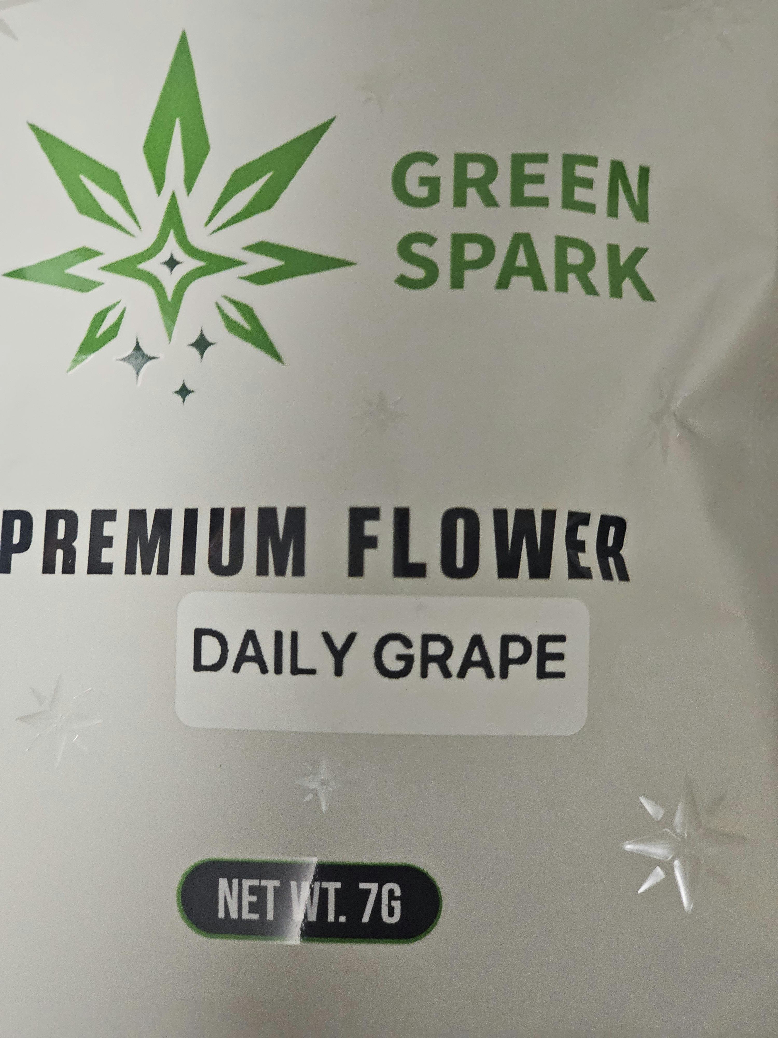 30%/ DAILY GRAPE | 7G FLOWER | GREEN SPARK