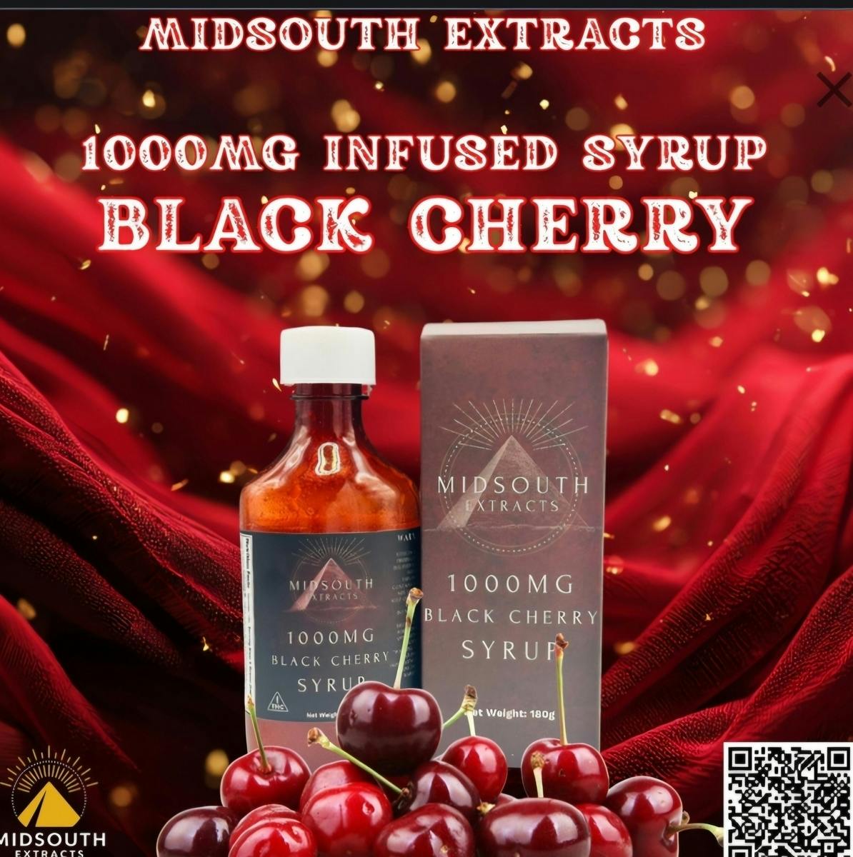 Black Cherry | 1000MG Infused Syrup | MidSouth