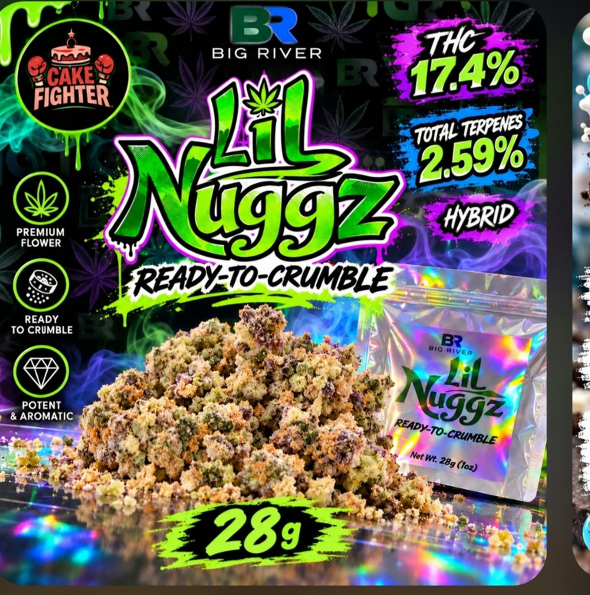 Cake Fighter | 28G Lil Nugs Flower | Big River