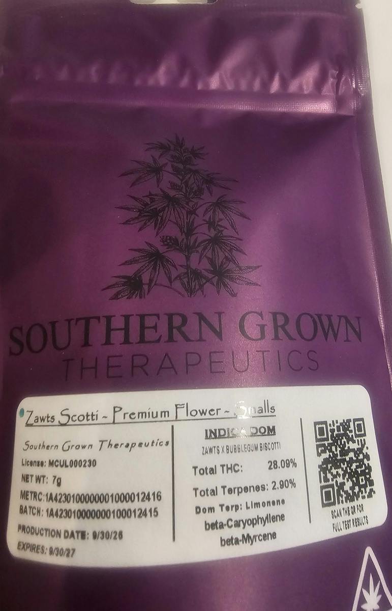 Zawts Scotti | 7G Flower | Southern Grown