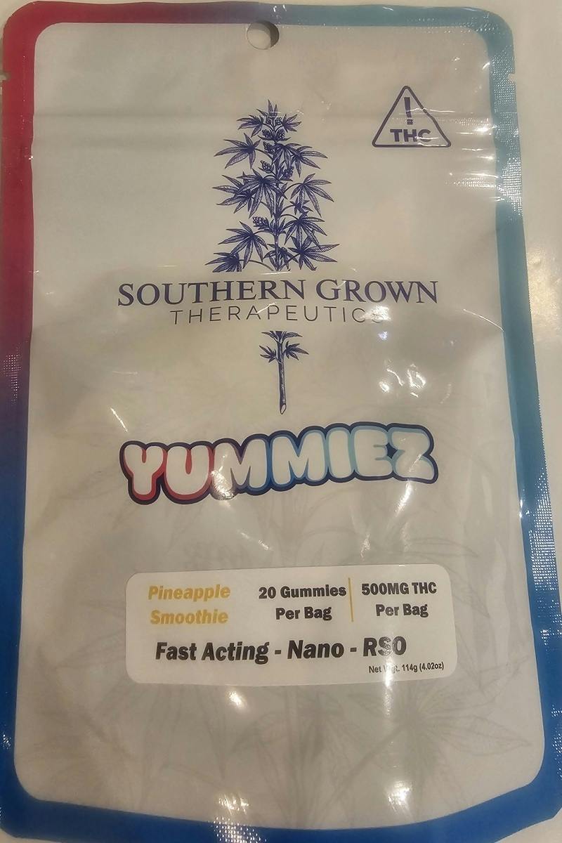 Pineapple Smoothie | 500MG (20ct) RSO Gummies | Southern Grown