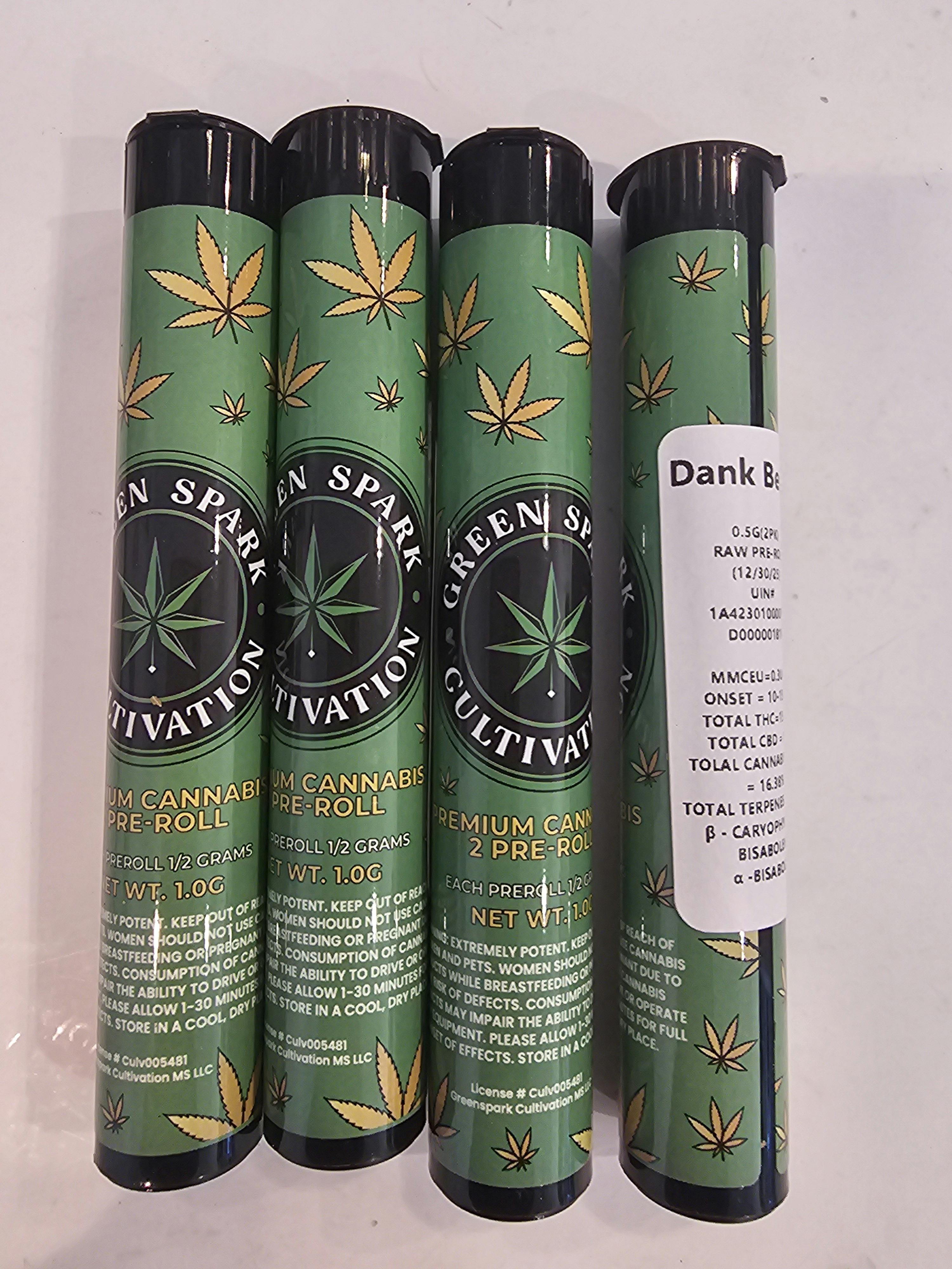 DANKBERRY | 1G (2X0.5G) PRE ROLLS | GREEN SPARK