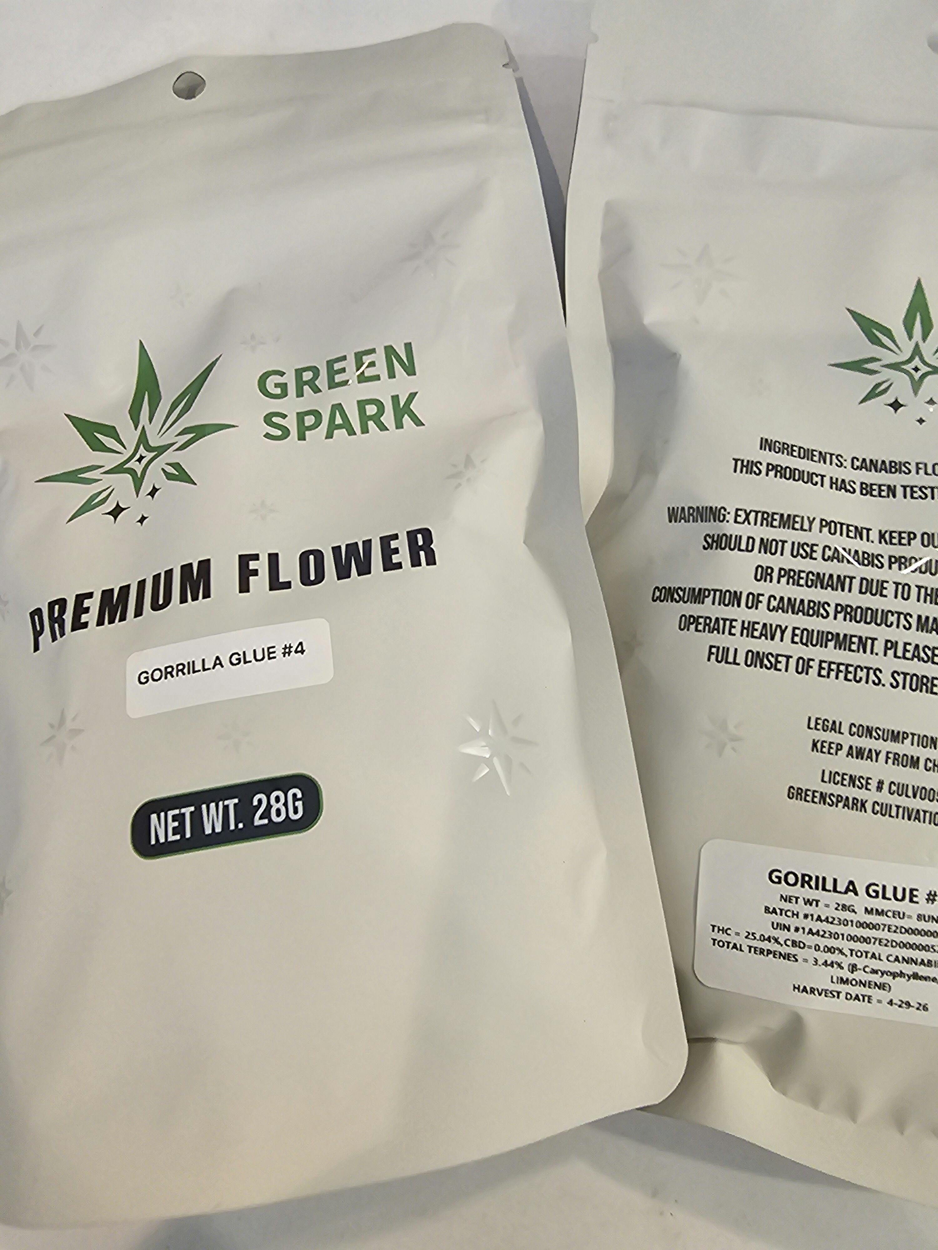GORILLA GLUE #4 | 28G Flower | GREEN SPARK