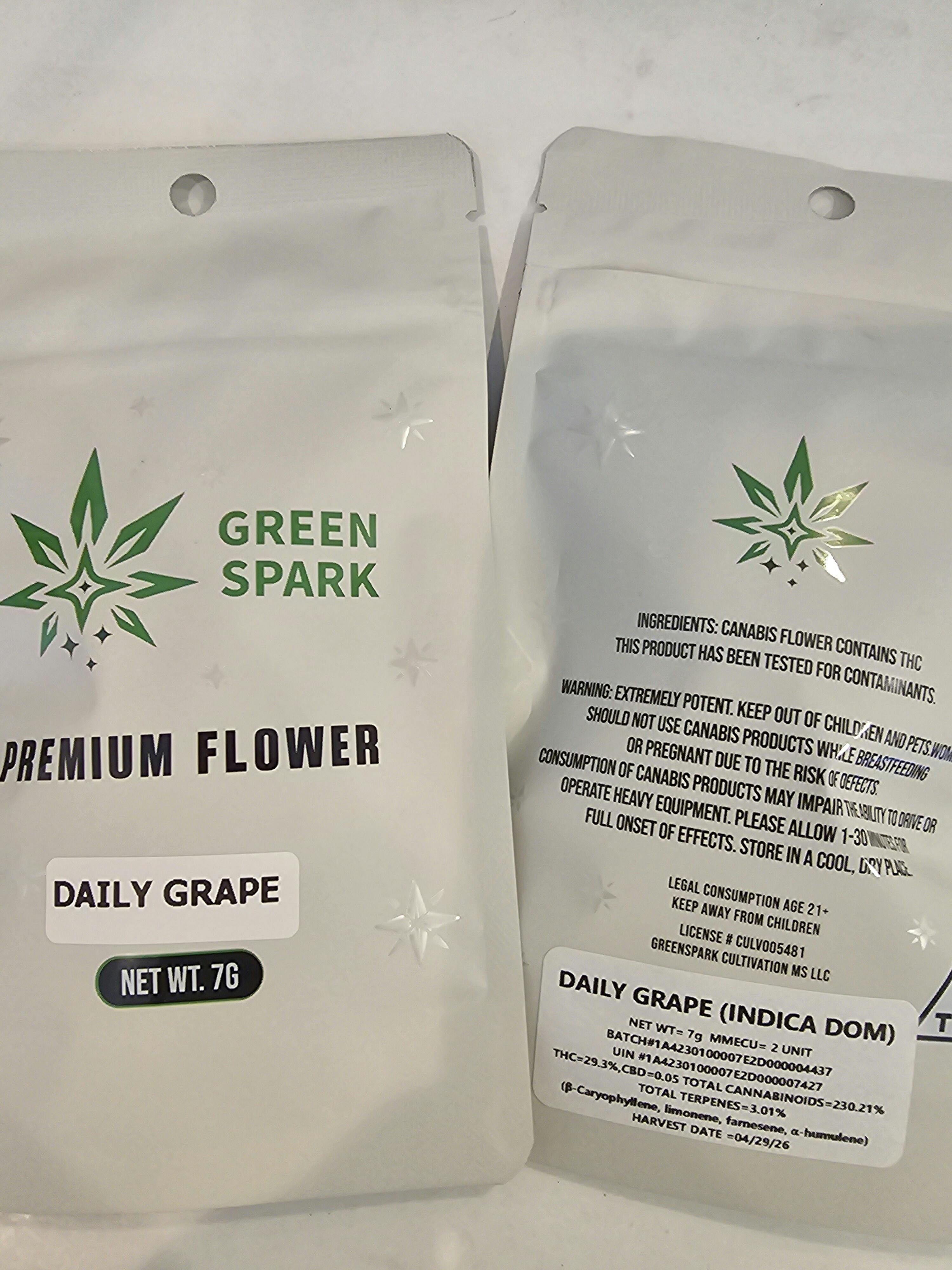 DAILY GRAPE | 7G Flower | GREEN SPARK