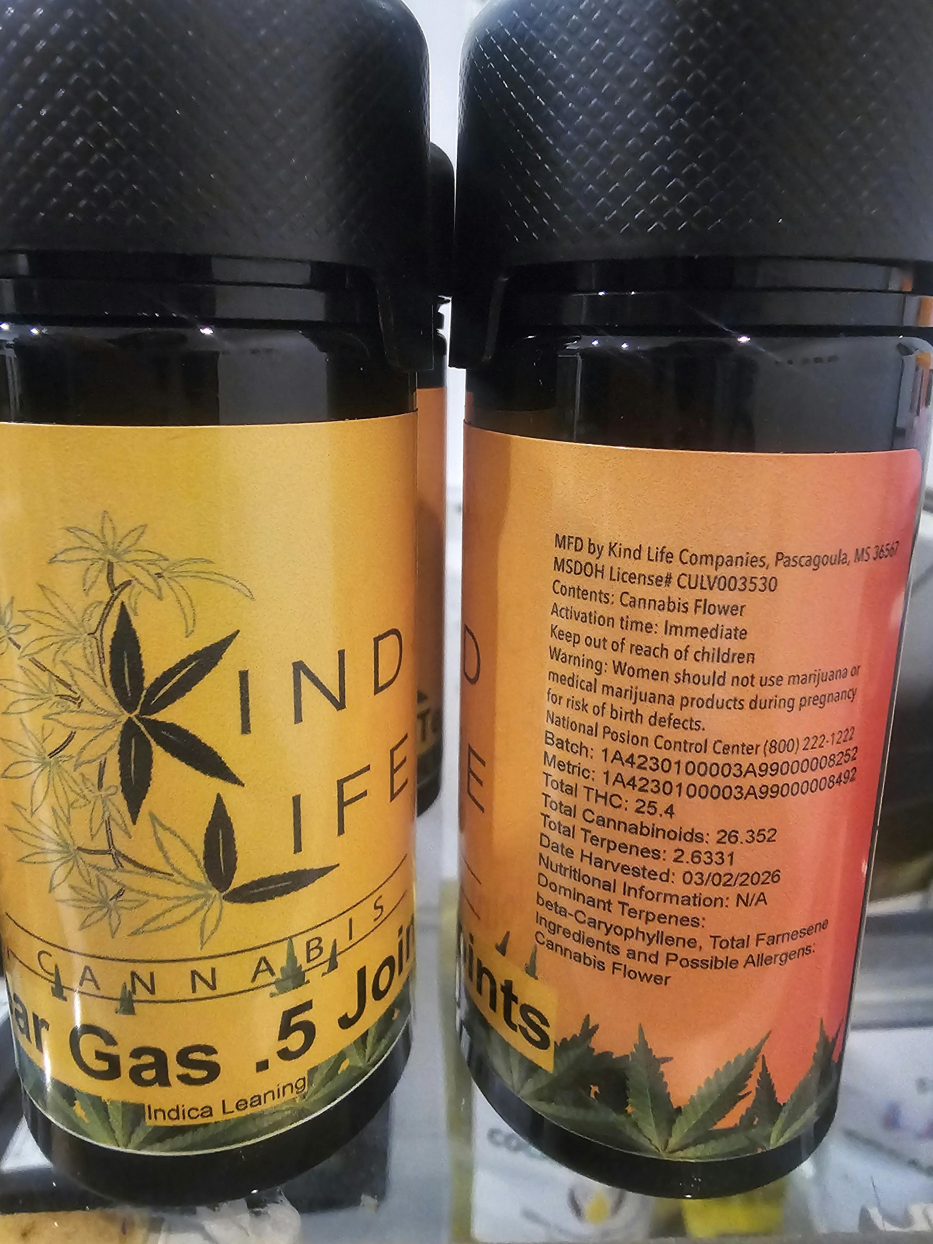 Tear Gas | 3.5G (7x0.5G) Pre Roll Pack | Kind Life