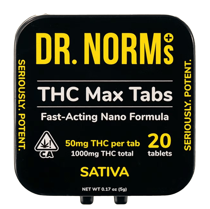 DR. NORMS - THC CAPSULE - THC MAX TABS 50MG 20PC SATIVA - 1000MG