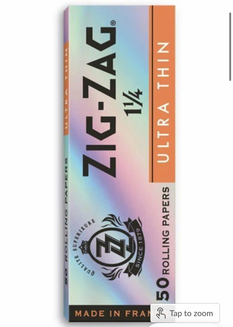 CHROME Zig Zag Ultra Thin Slow Burning Papers 1 1/4