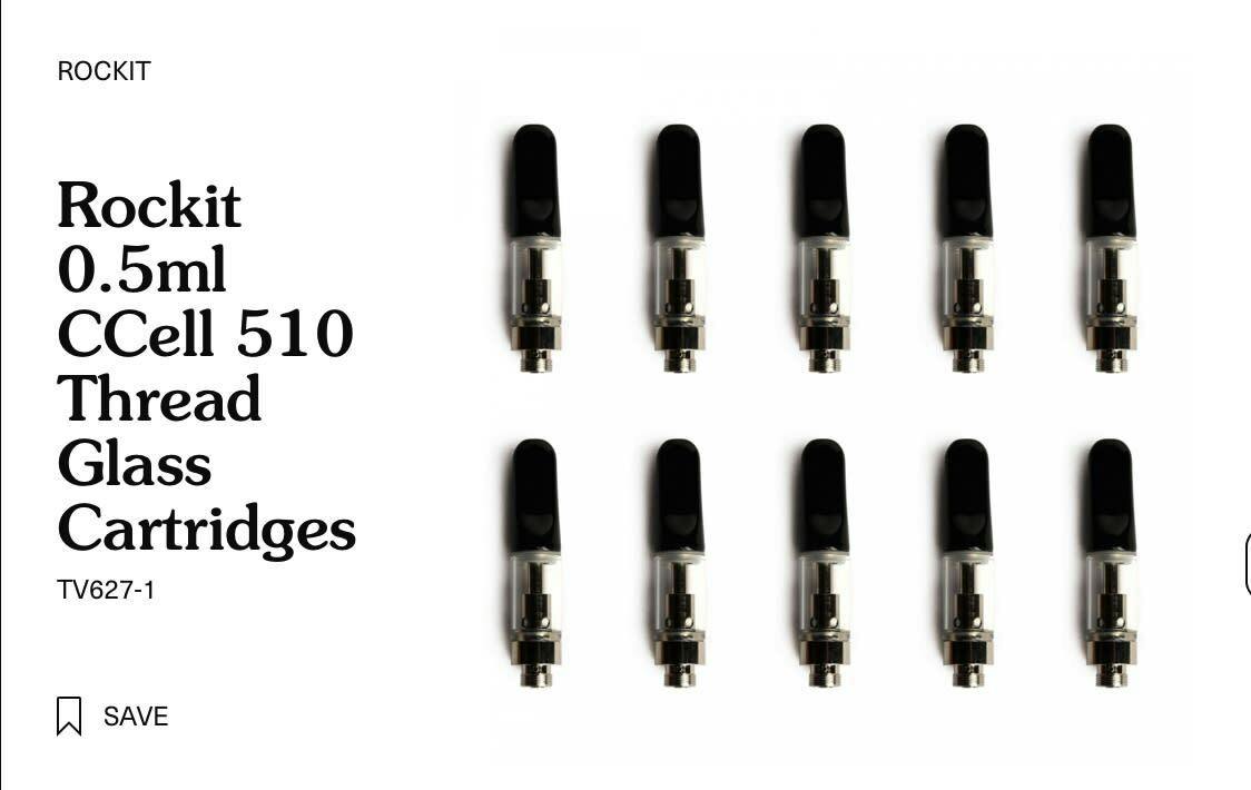 Rockit 0.5ml CCell 510 Thread Glass Cartridges