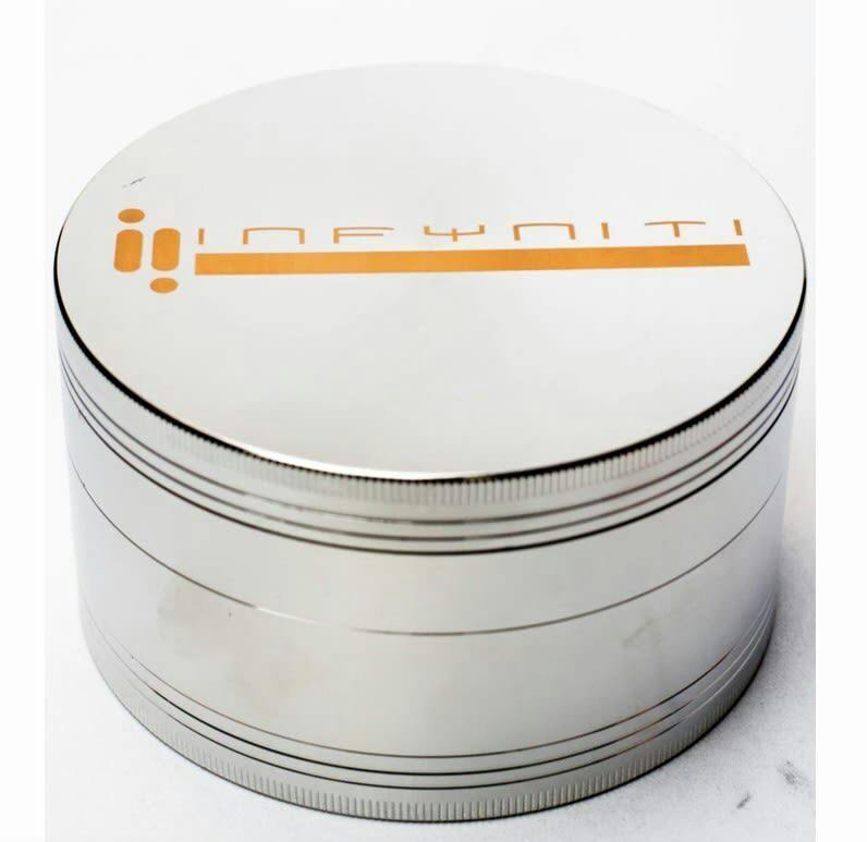 Infyniti 4 part SILVER GIANT herb grinder