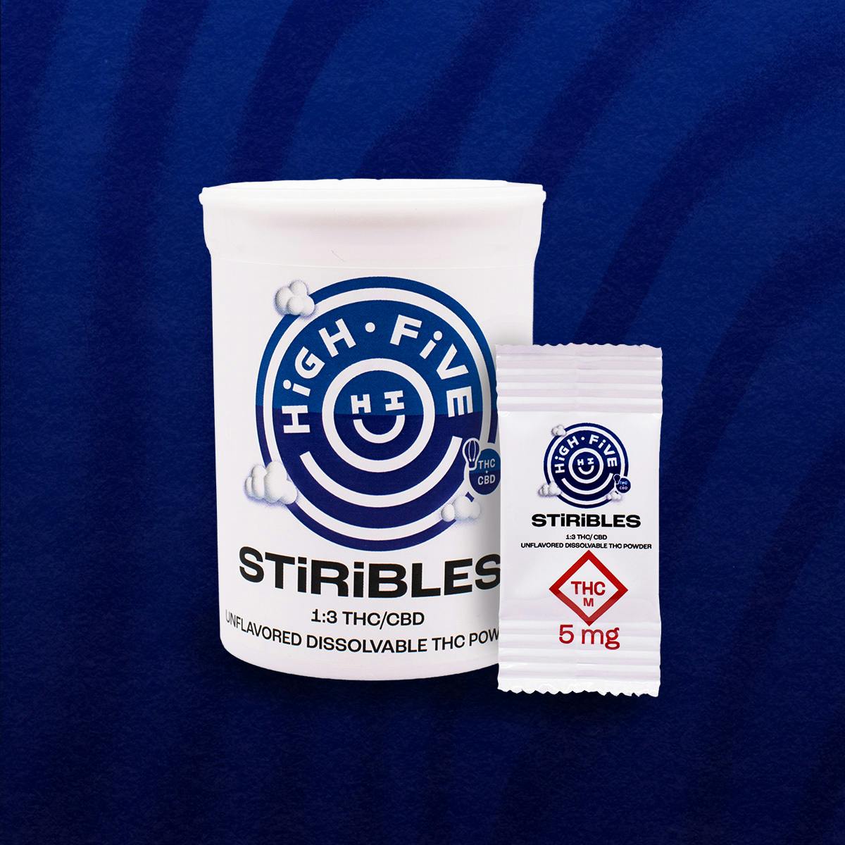 STiRiBLES Unflavored 1:3 THC:CBD Drink Mix (100mg)