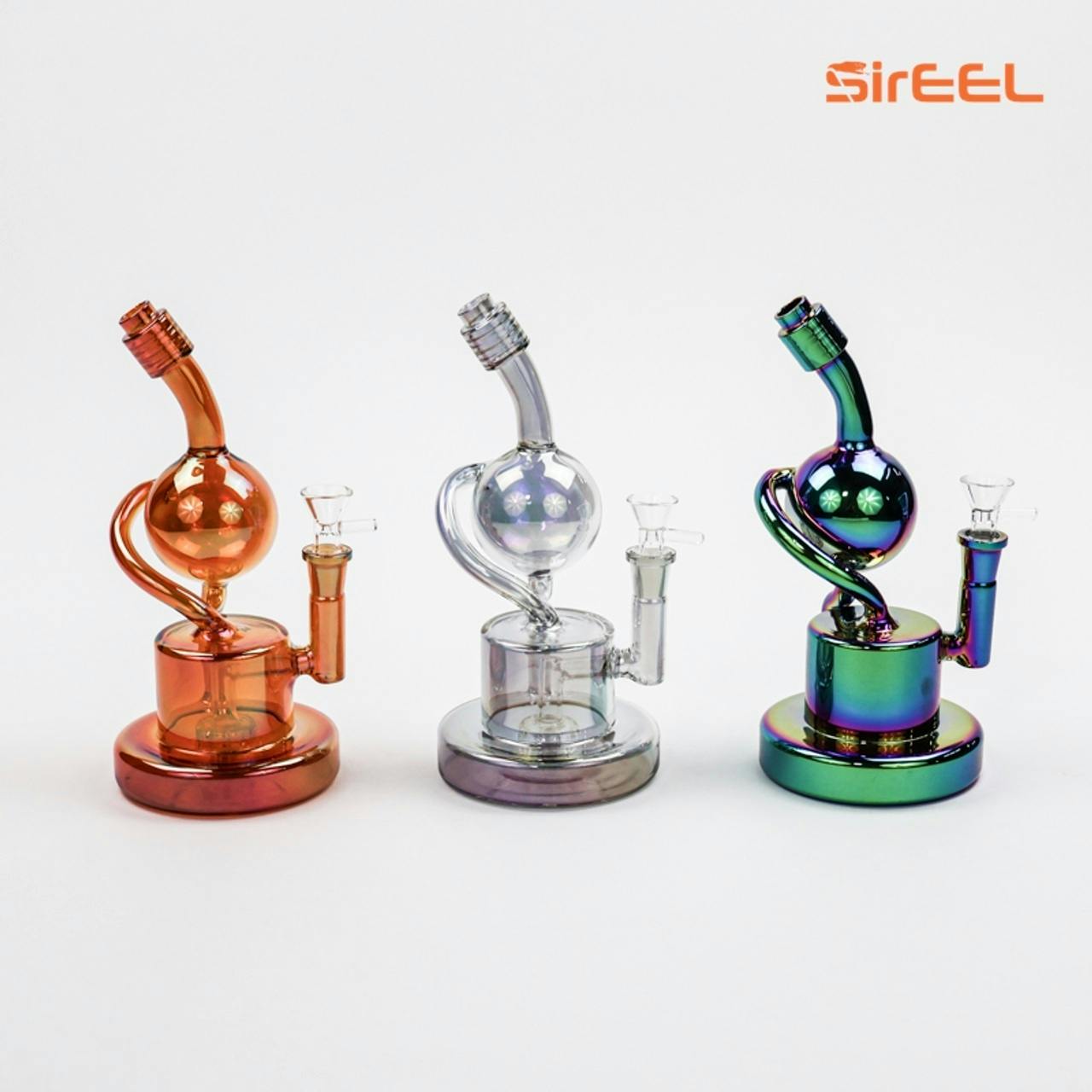 9" Sireel Iridized Ball Bong