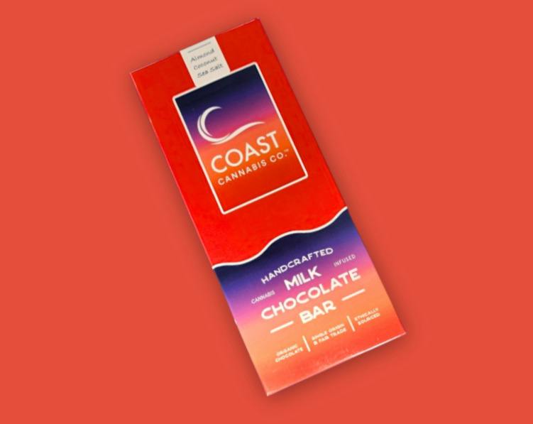 Almond Coconut Sea Salt | Chocolate | 20 Piece | 100mg THC and CBD
