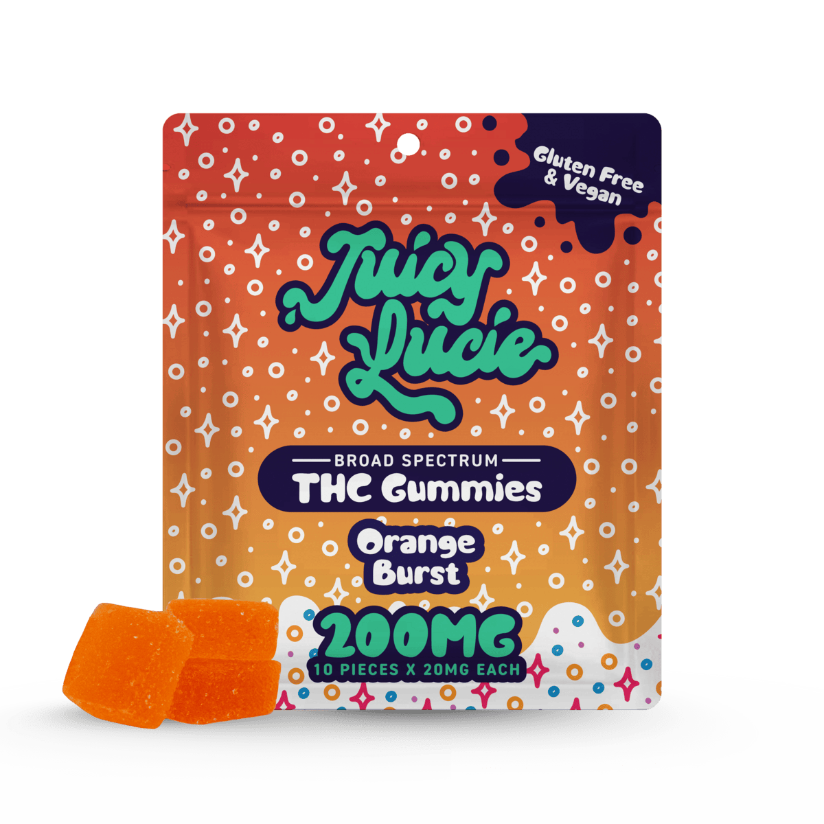 (AU) Juicy Luice Vegan Gummies 200mg - Orange Burst
