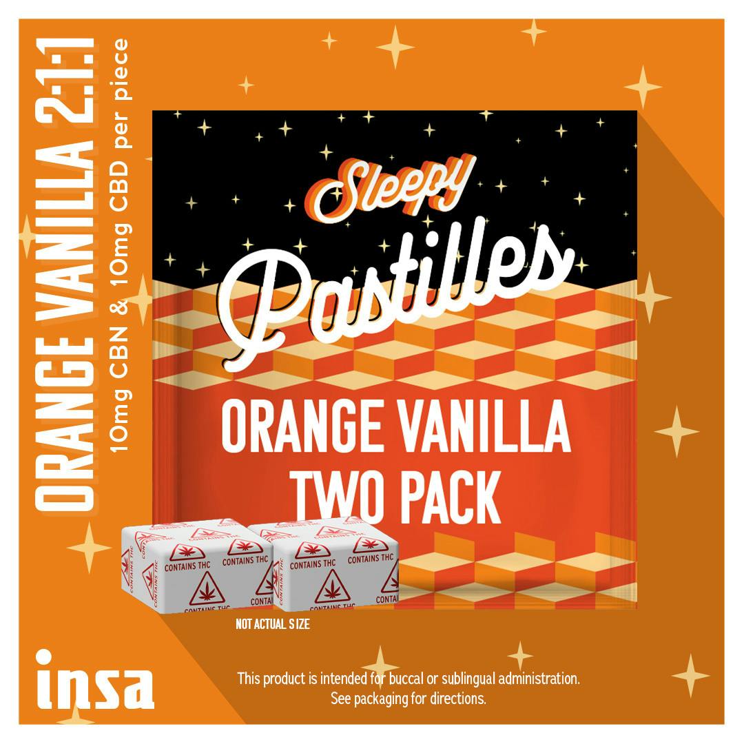Orange Vanilla Diamond Infused Pastilles [2:1:1 THC:CBD:CBN] 2ct
