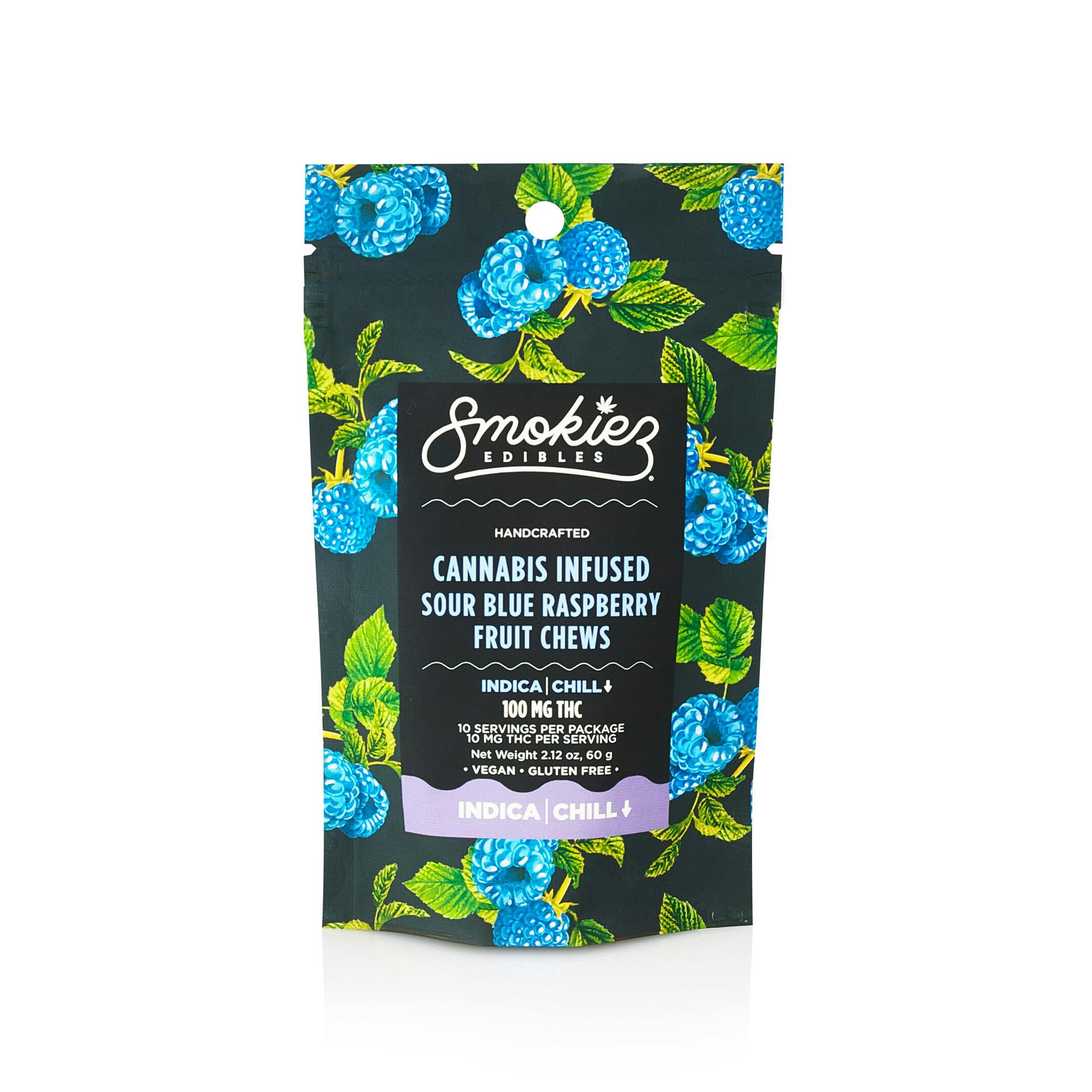 Blue Raspberry Indica Sour Gummies MED