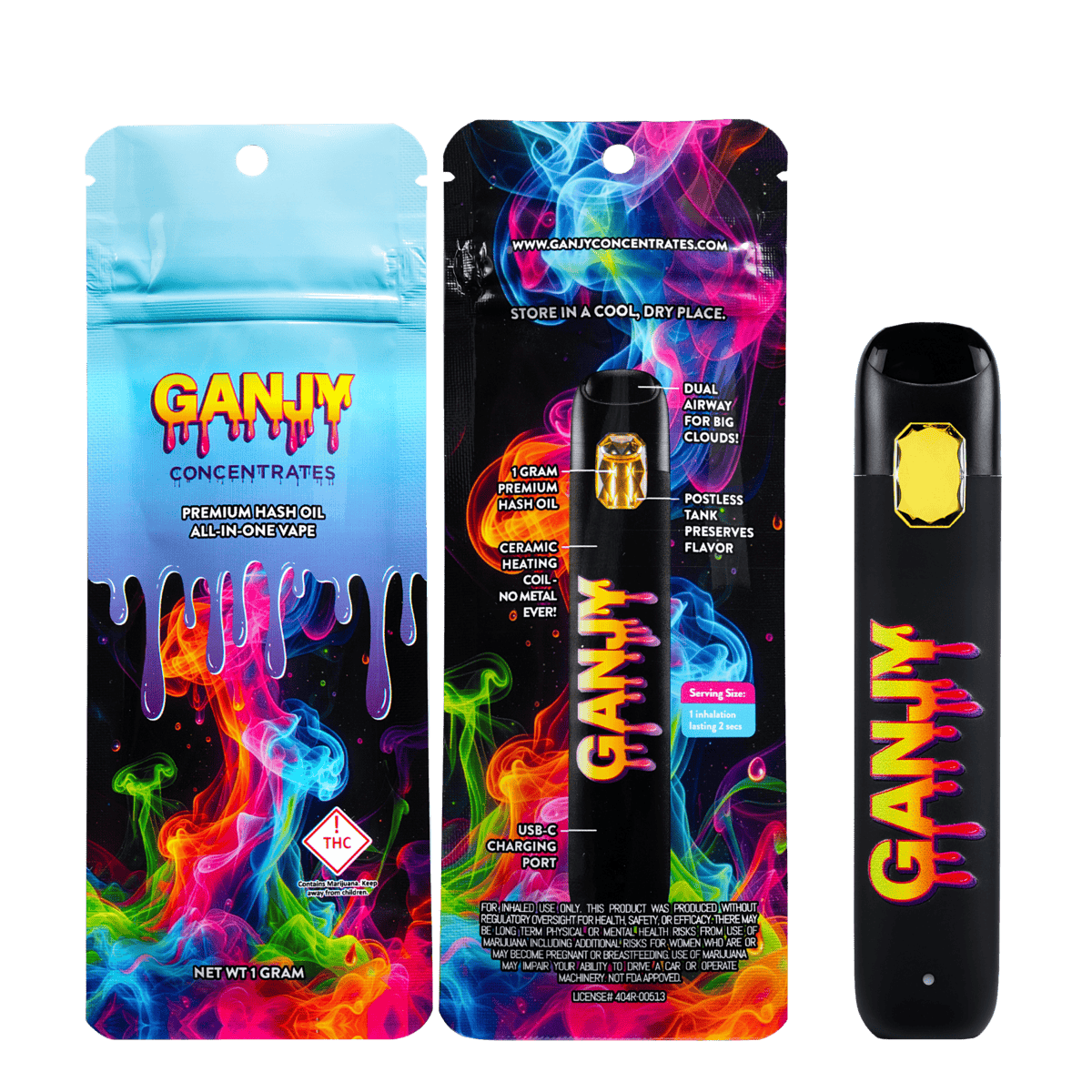 (REC) Ganjy All-In-One 1g - BlueBlurry