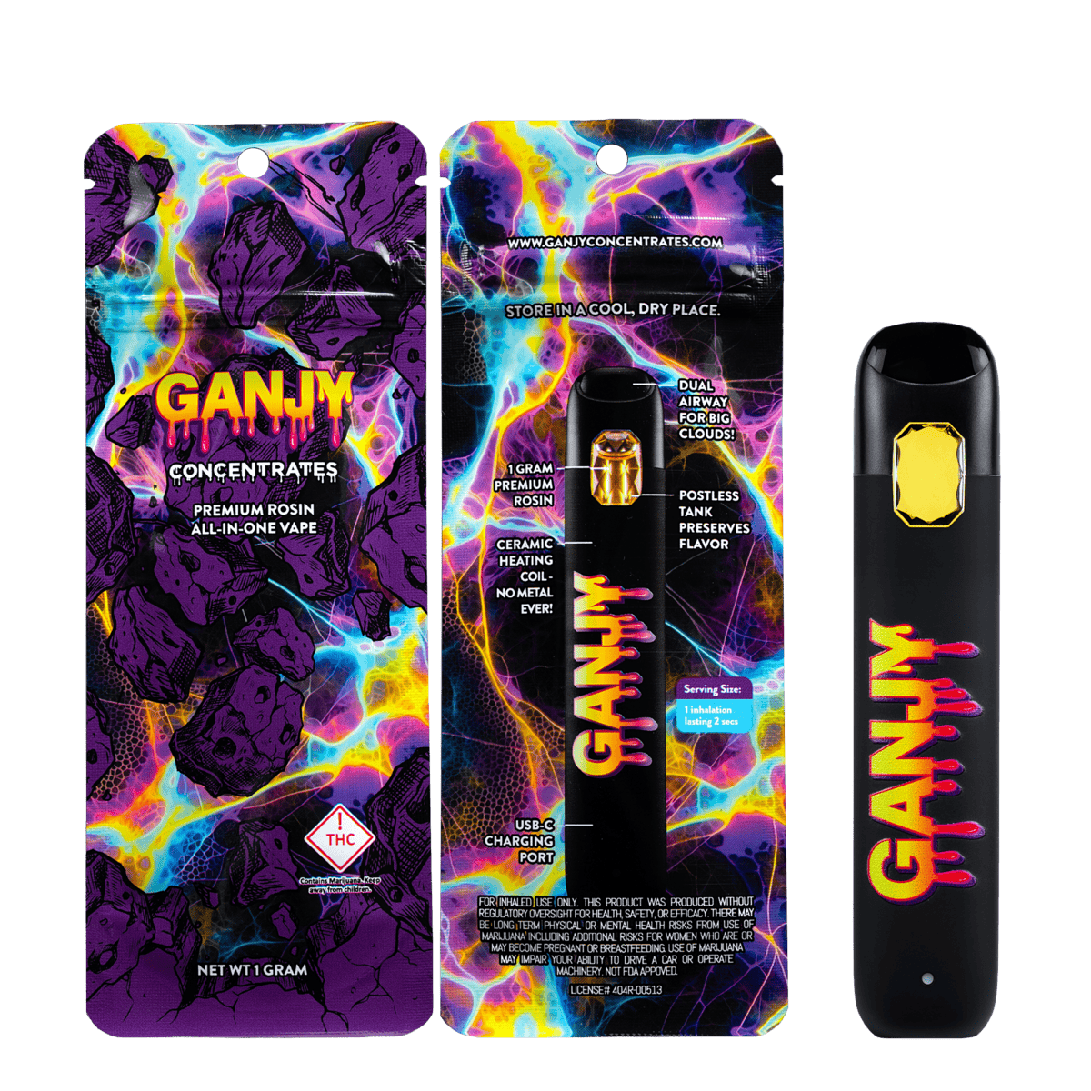 (REC) Ganjy Rosin All-In-One 1g - Gelato Cake