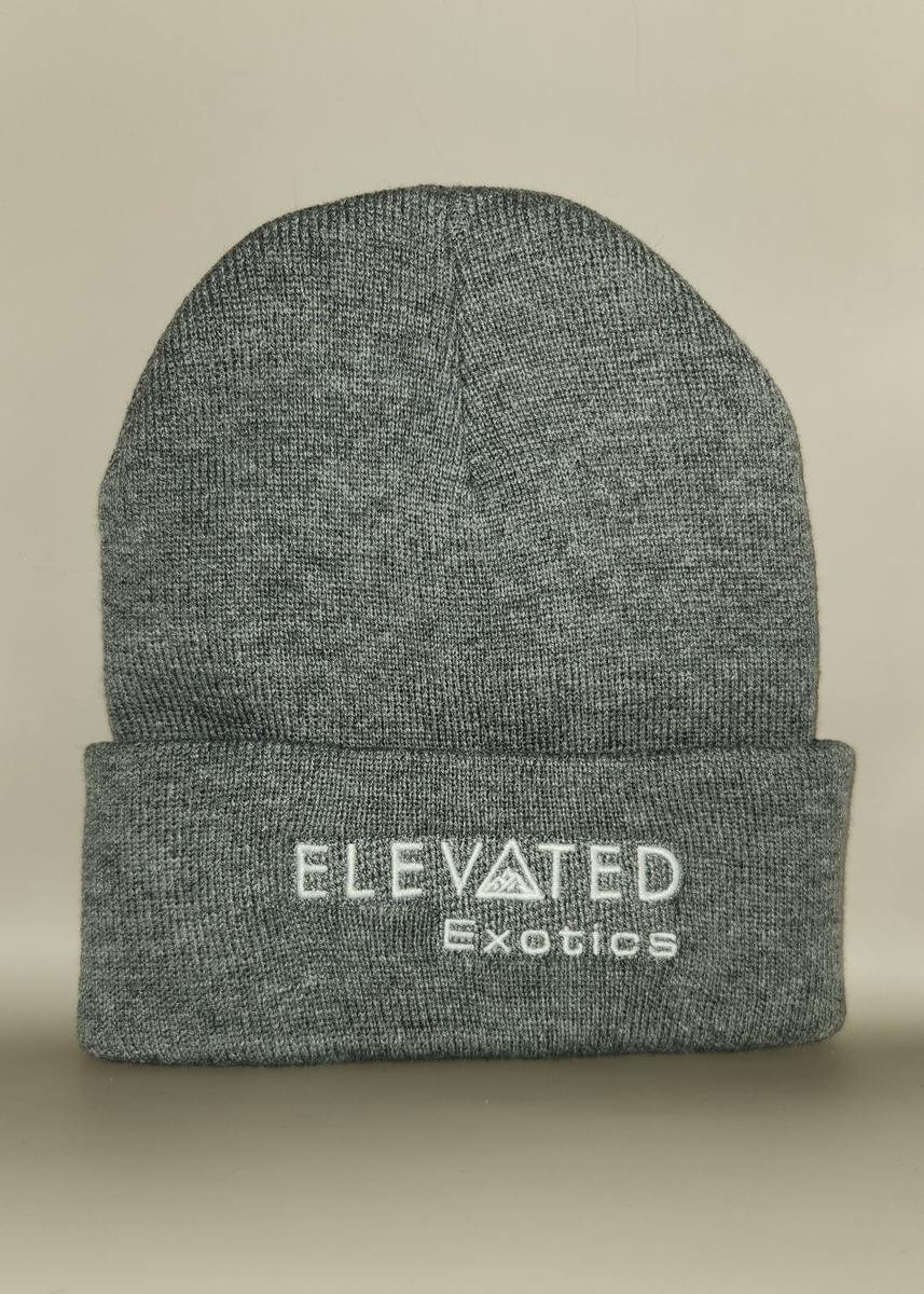 Elevated Exotics Knit Beanie: Dark Gray