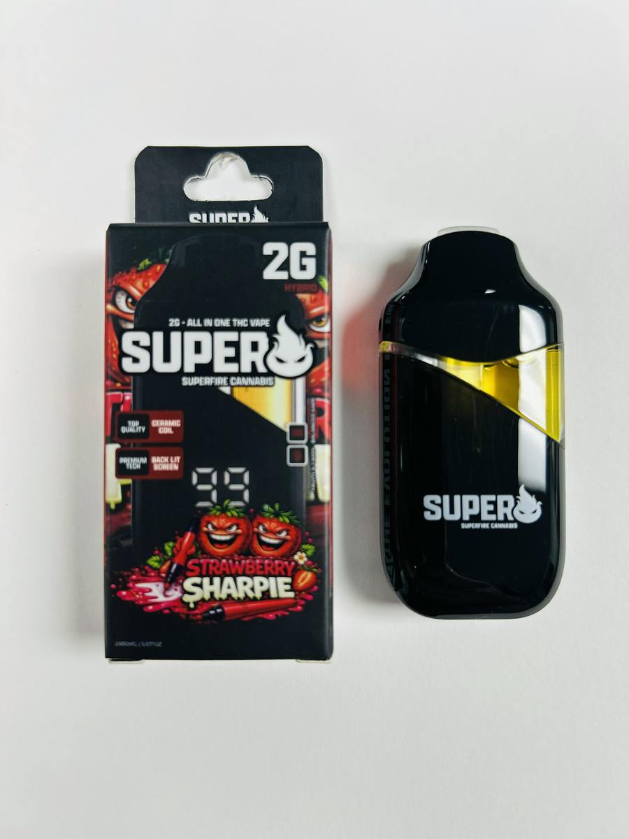 Strawberry Sharpie 2g AIO Disposable | Superfire