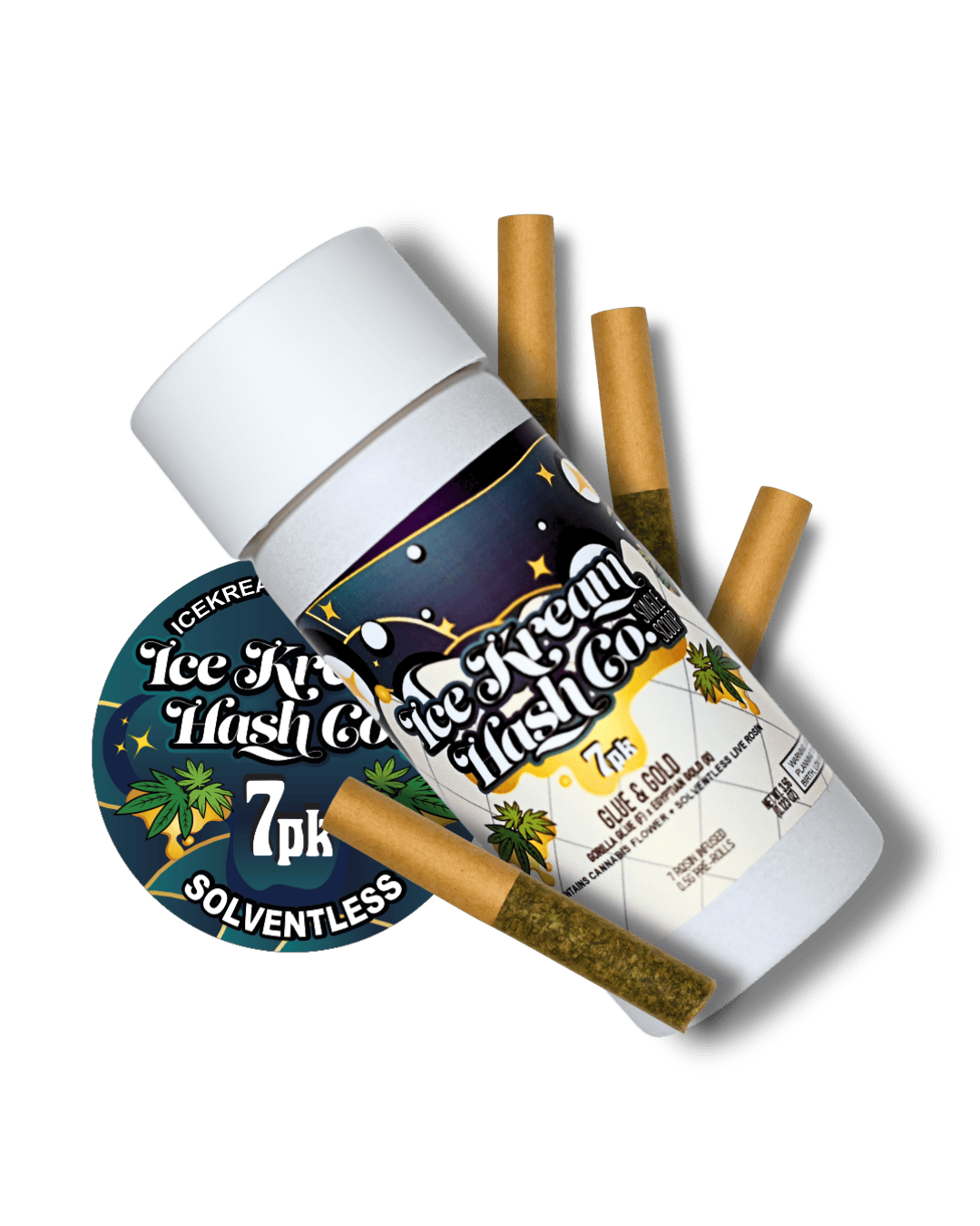 Glue and Gold 0.5g x 7pk Rosin Infused Pre-roll Pack | IKHCO