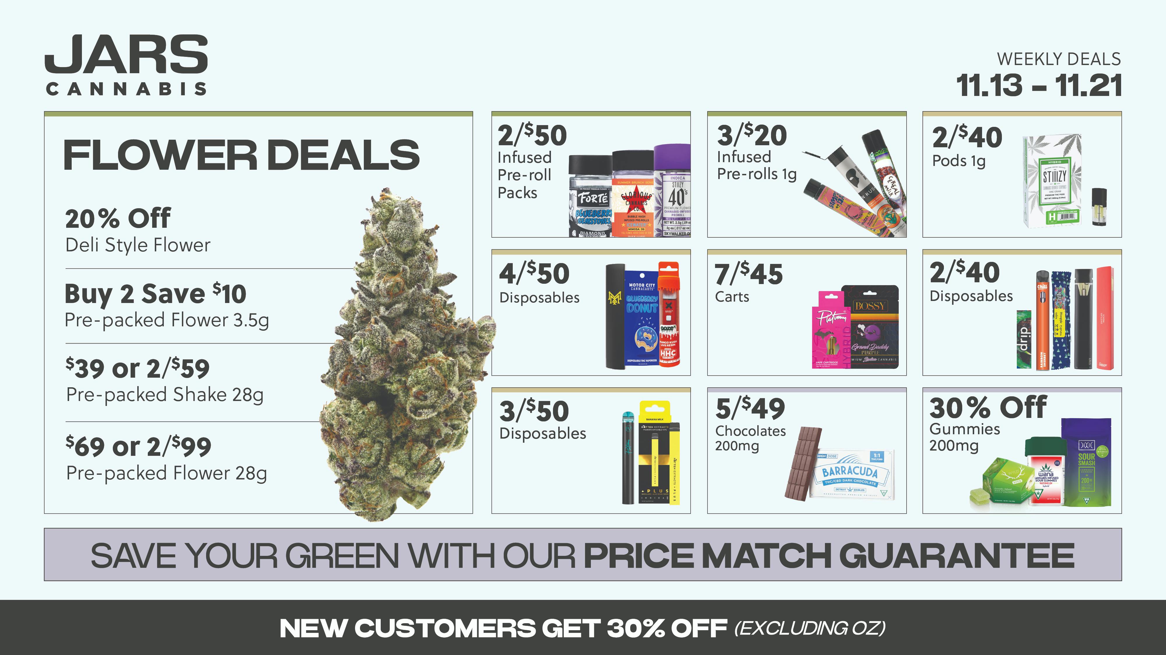 Friendsgiving Deals! at JARS Cannabis Ann Arbor Weedmaps