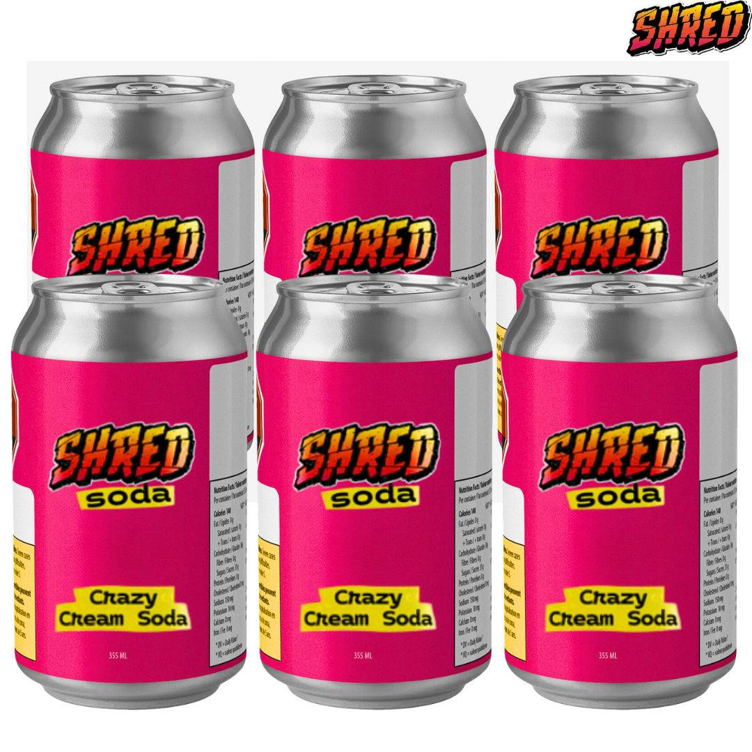 SHRED | Crazy Cream Soda Multipack | 6PK Beverages