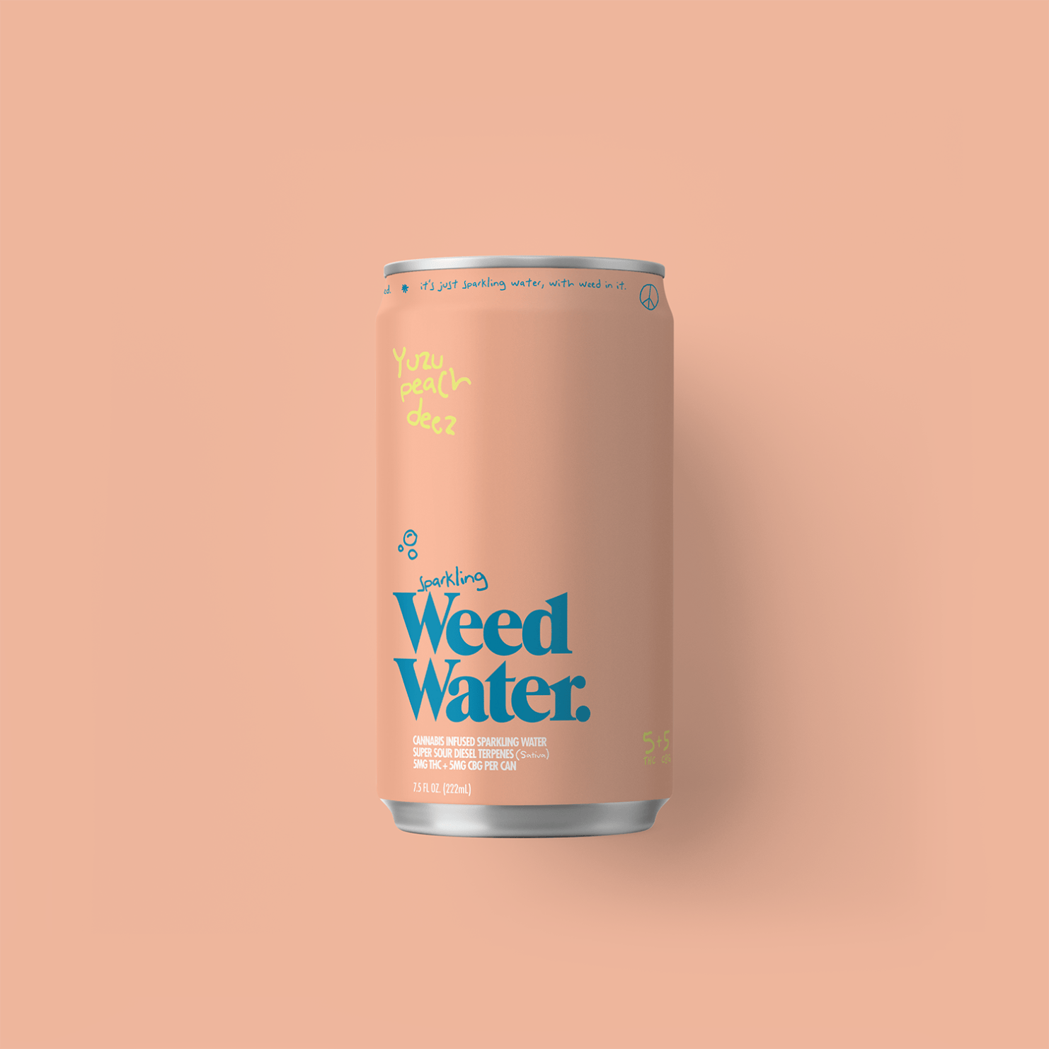 Weed Water. | yuzu peach deez | Sparkling Water 1:1 THC:CBD