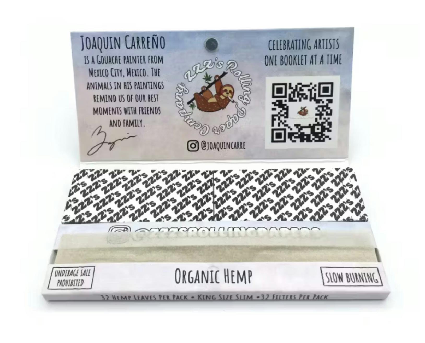 King Size Rolling Booklet - "Stoner Sloth" by Tim Molloy (32pk) at Tree House Craft Cannabis Groton