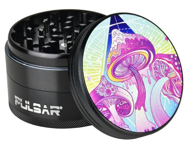 Design Series "Melting Shrooms" Metal Grinder 4pc.