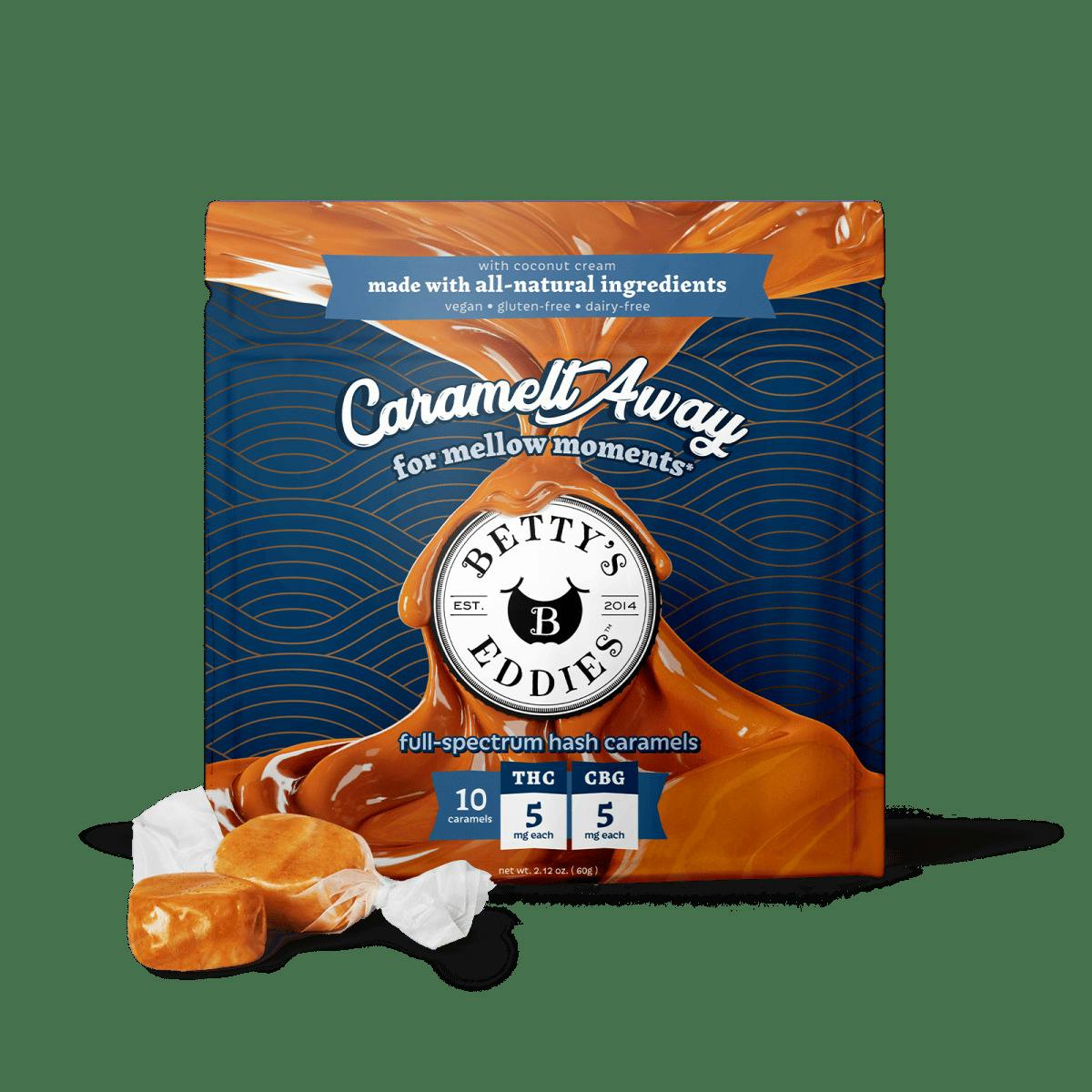 'Caramelt Away' Caramel 1:1 Chews 10pk (50mg THC/50mg CBG)