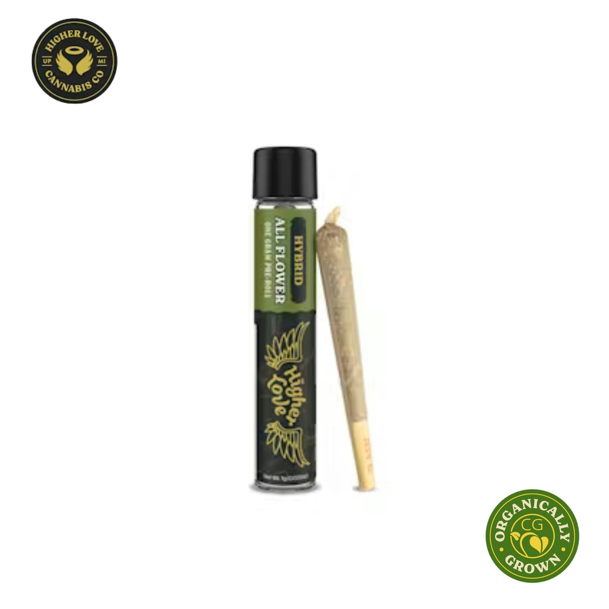 Higher Love GMO HYBRID All-Flower Pre-Roll at Higher Love Cannabis Dispensary Munising