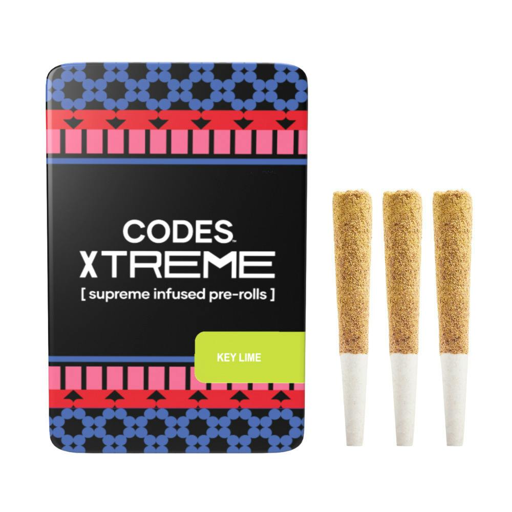 Codes: Infused Pre-Roll Pack | Key Lime x Jungle Pie | Xtreme J's | 0.7g | 3pk at Good Day Farm Jennings Dispensary